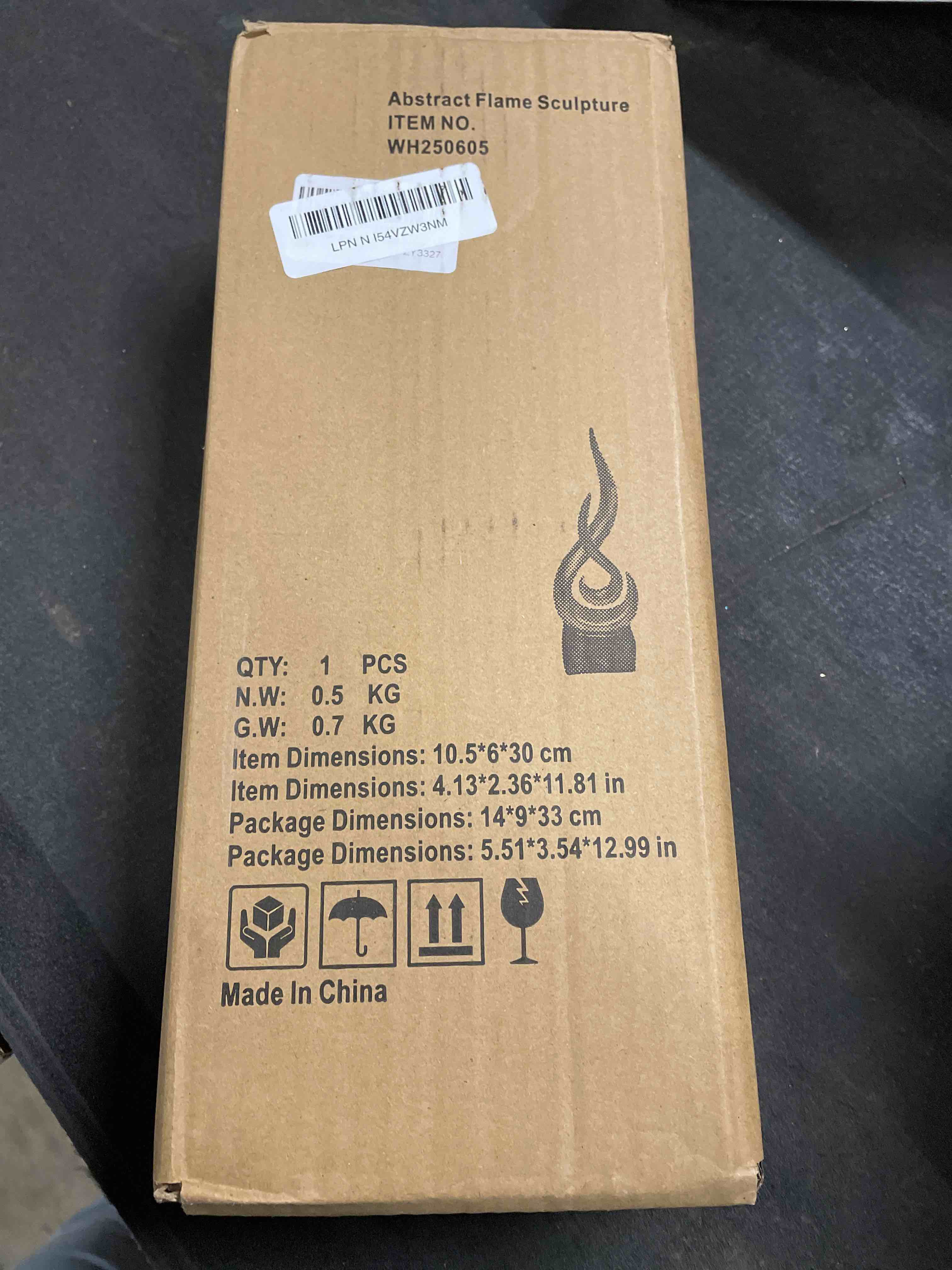 Condition photo showing Good Condition for Dosker Small Flame Sculptures Home Decor, Abstract Statues Shelf Decor, Table Decor, Desk Decor for Living Room Office, Kitchen (Black)