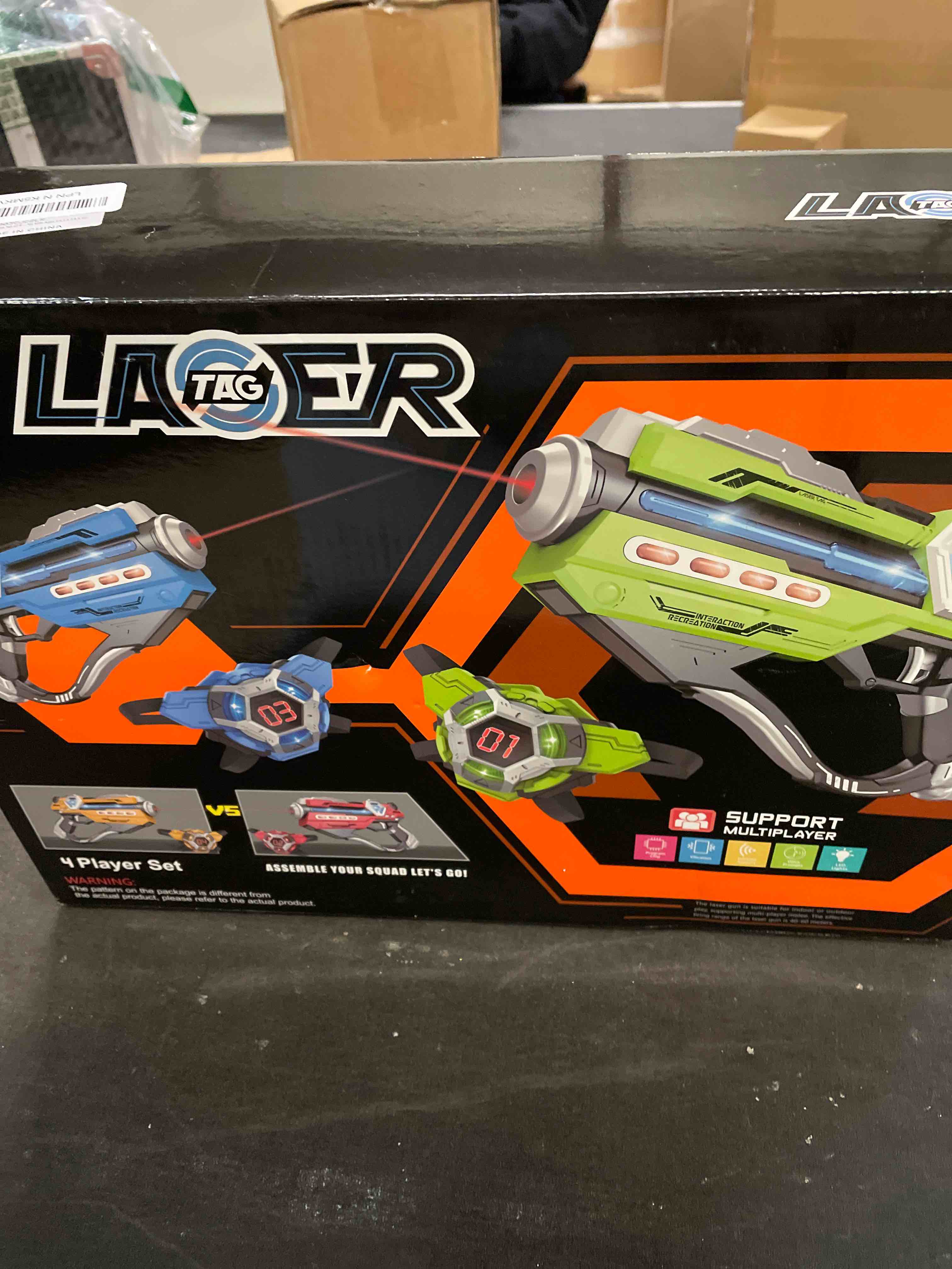 Condition photo showing Good Condition for Laser Tag Guns Set of 4 Laser Tag Guns with Digital LED Score Display Vests,Gifts for Teens and Adults Boys & Girls,Adults and Family Fun,Gift for Kids Ages 8 9 10 11 12+Year Old Boy Multicoloured