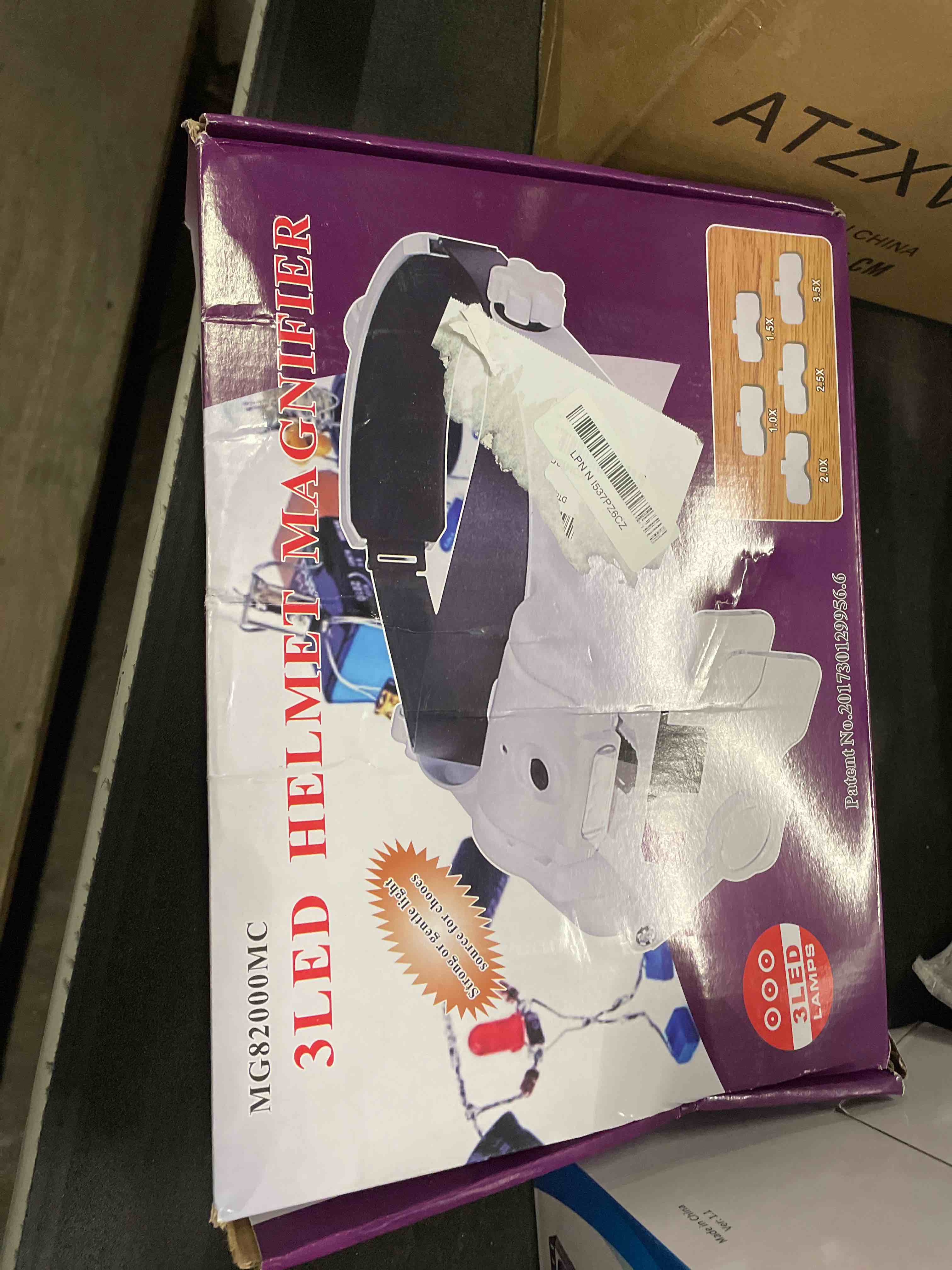 Condition photo showing Good Condition for Headband Magnifying Glass with Light, Rechargeable Head Magnifying Glasses 1X to 14X, Magnifier Headset with 6 Detachable Lens, Hands Free Head Mount Magnifier for Close Work Jewelry Crafts 1x-14x Head Mount Magnifier