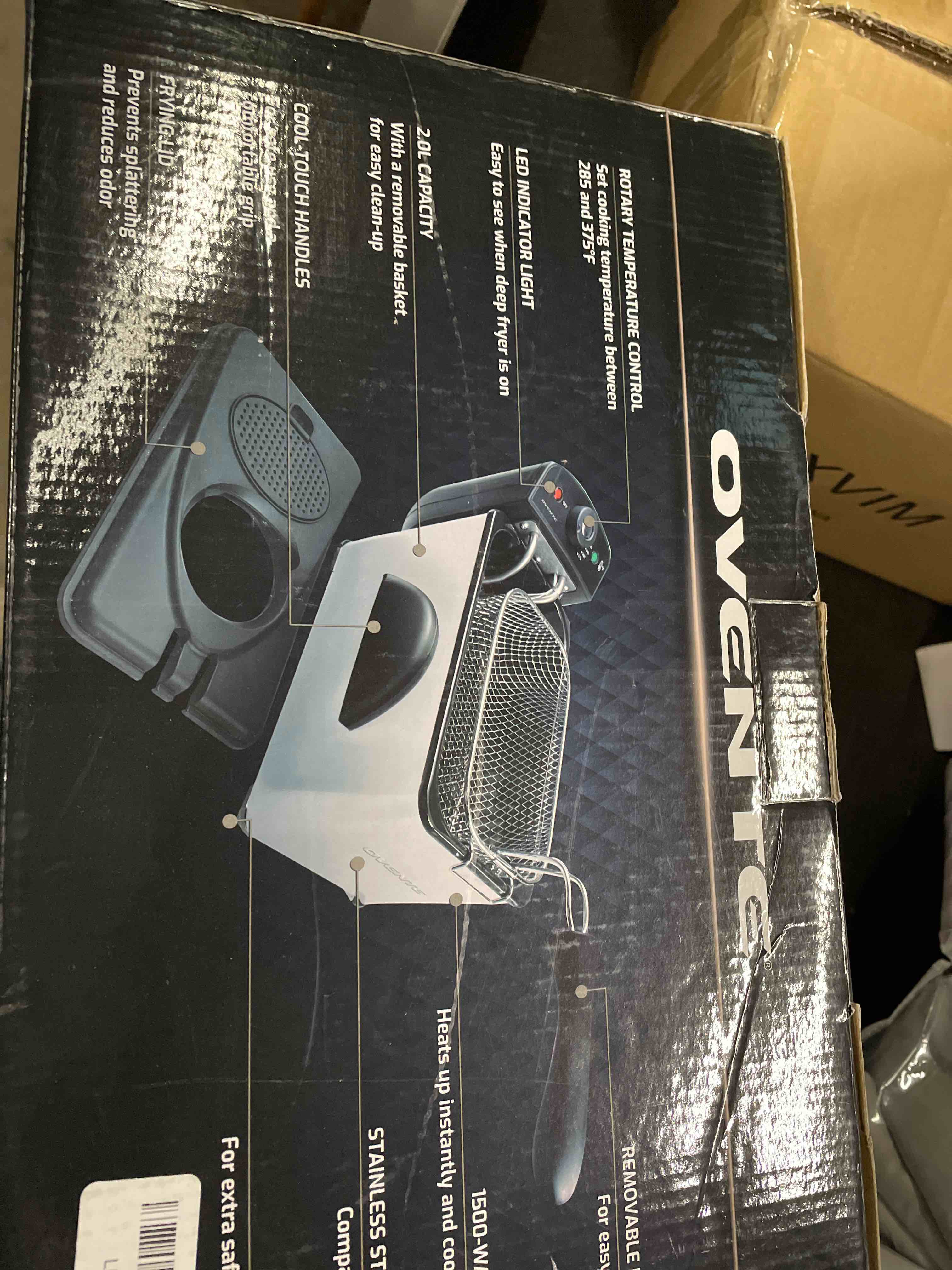 Condition photo showing Good Condition for OVENTE Electric Deep Fryer 2 Liter Capacity, 1500 Watt Lid with Viewing Window and Odor Filter, Adjustable Temperature, Removable Frying Basket and Easy to Clean Stainless Steel Body, Silver FDM2201BR