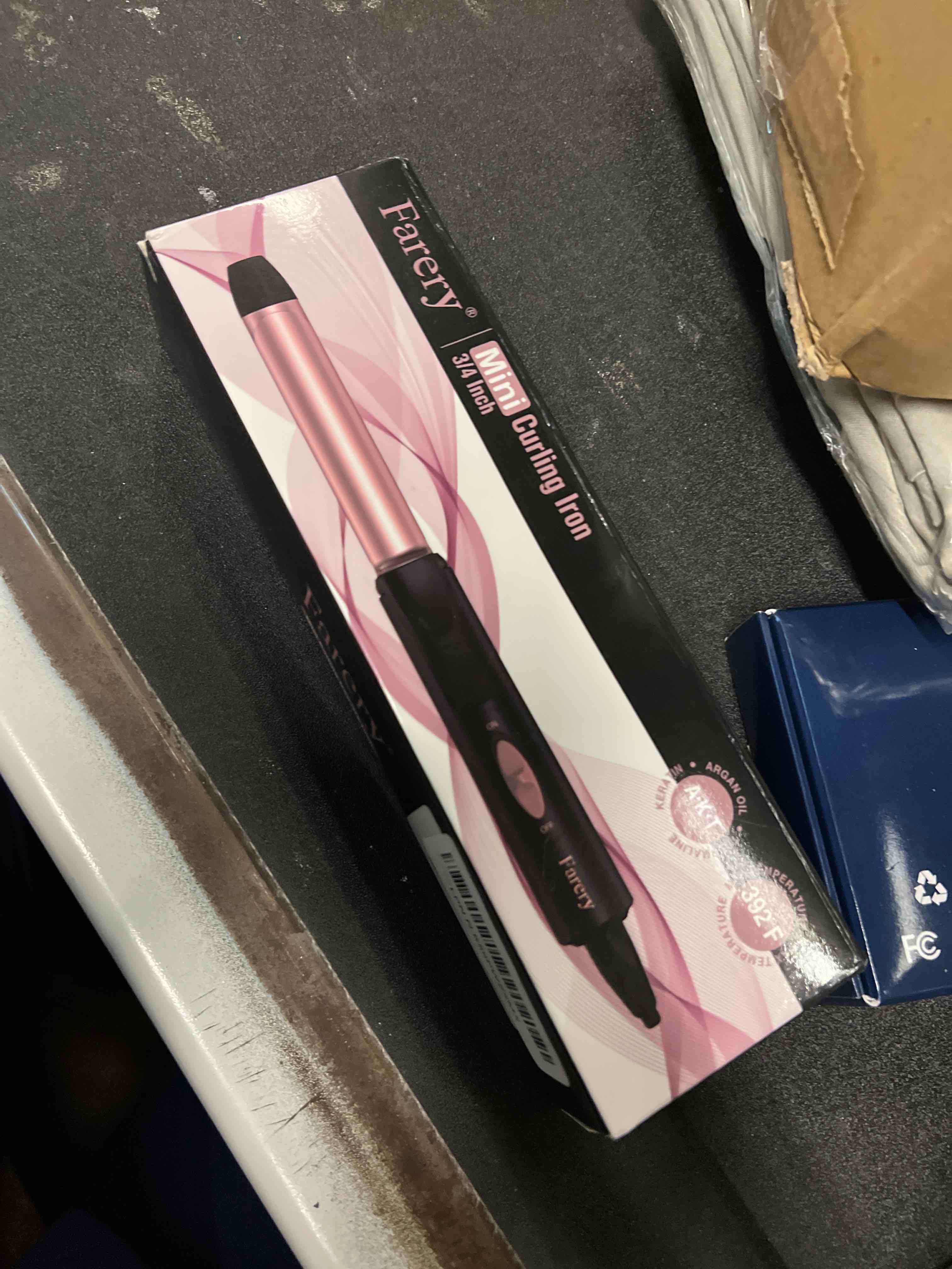 Condition photo showing Good Condition for FARERY Ceramic Mini Hair Curler for Short Hair, 3/4 Inch, Dual Voltage, Travel Size with Keratin & Argan Oil Infused, Curling Iron with Storage Bag