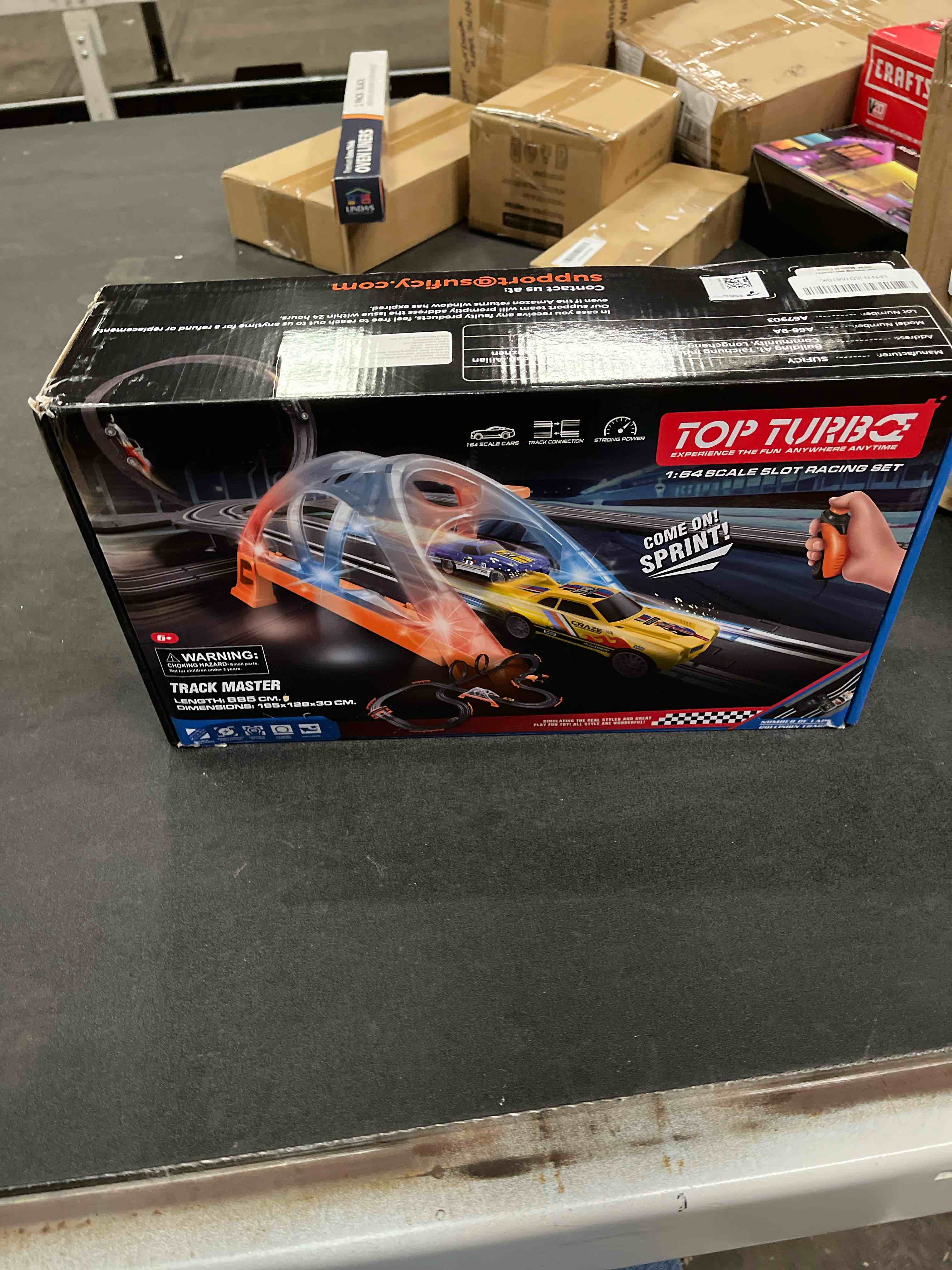 Condition photo showing Good Condition for Slot Car Race Track Set for Kids – 29ft Electric Race Car Track with 4 Slot Cars, Dual Racing Tracks, Lap Counter & LED Overpass, Car Track Toy Gift for Boys Ages 6–12