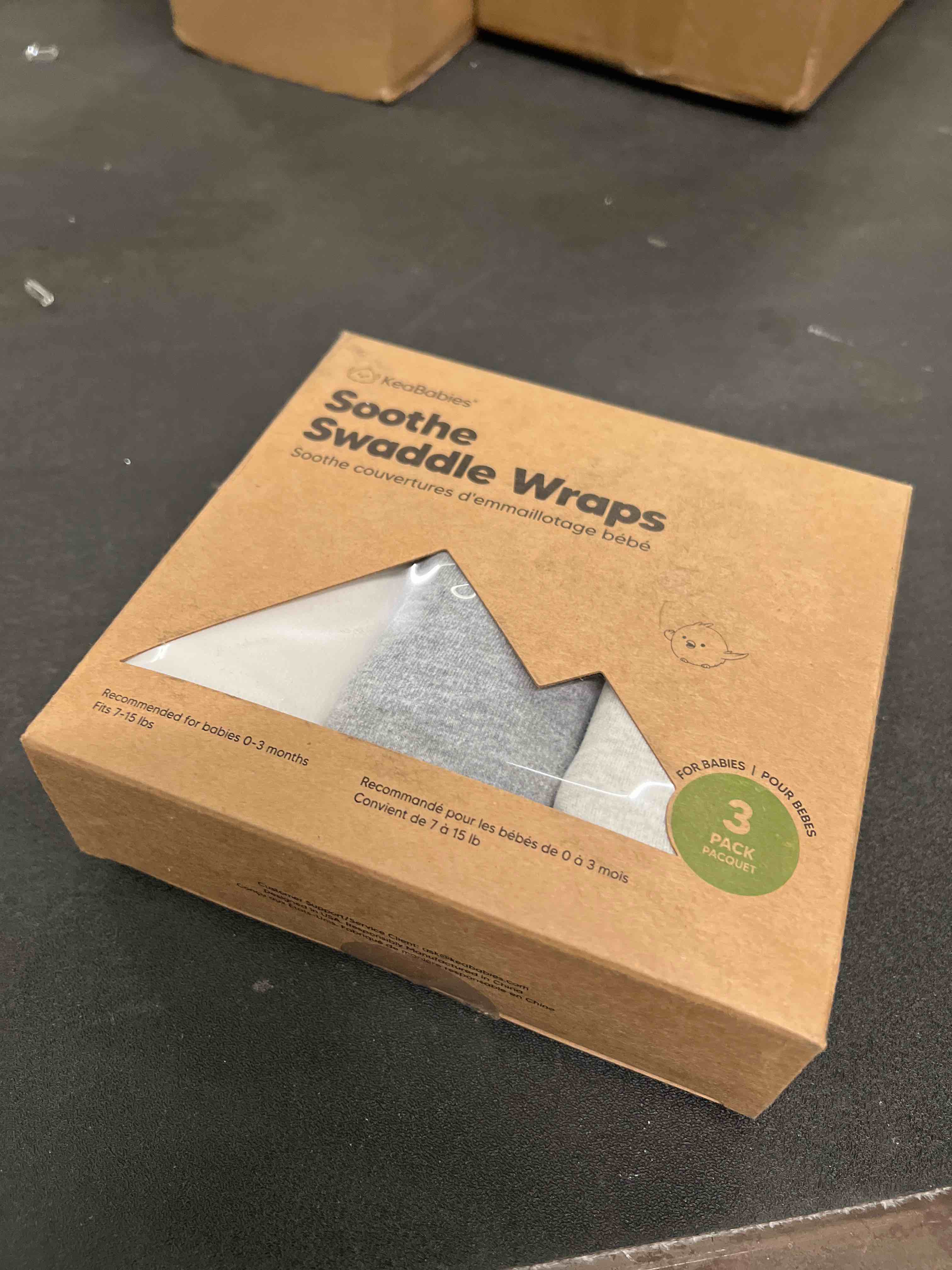Condition photo showing Good Condition for Bublo Baby Organic Preemie Swaddles 4-7 lbs - 3-Pack Premature Babies Swaddle Sleep Sack - Premature Infant Sleeping Sack - Easy Adjustable Baby Swaddle Blanket Wrap Boy Girl (Solid Grey) Solid Grey X-Small (Pack of 3)