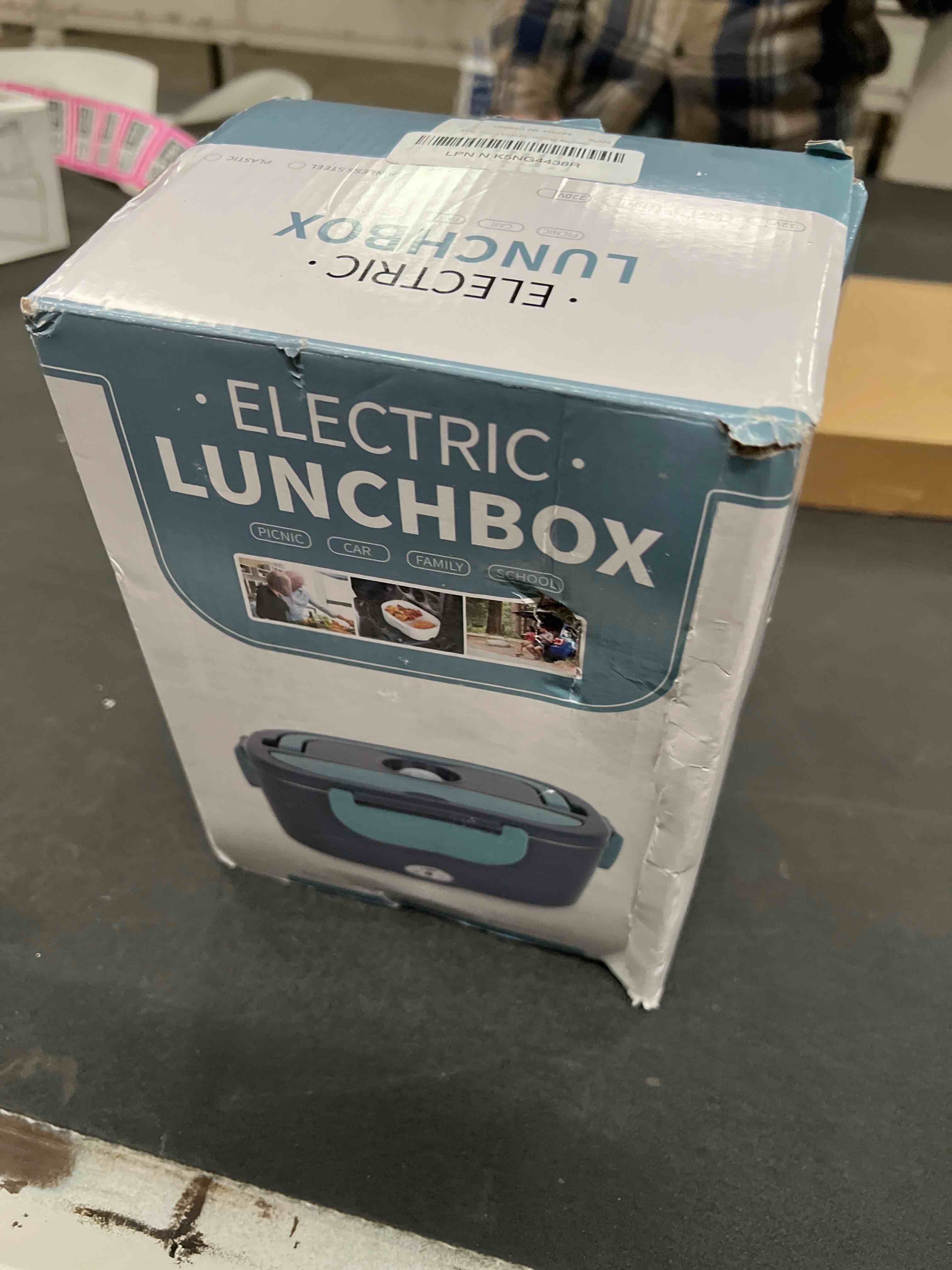Condition photo showing Good Condition for Electric Lunch Box Food Heater, 3 in 1 Ultra Quick Heated Lunch Boxes for Adults, 12V/24V/110V Portable Food Warmer for Car/Truck/Office With Fork Spoon and Insulated Carry Bag Gray