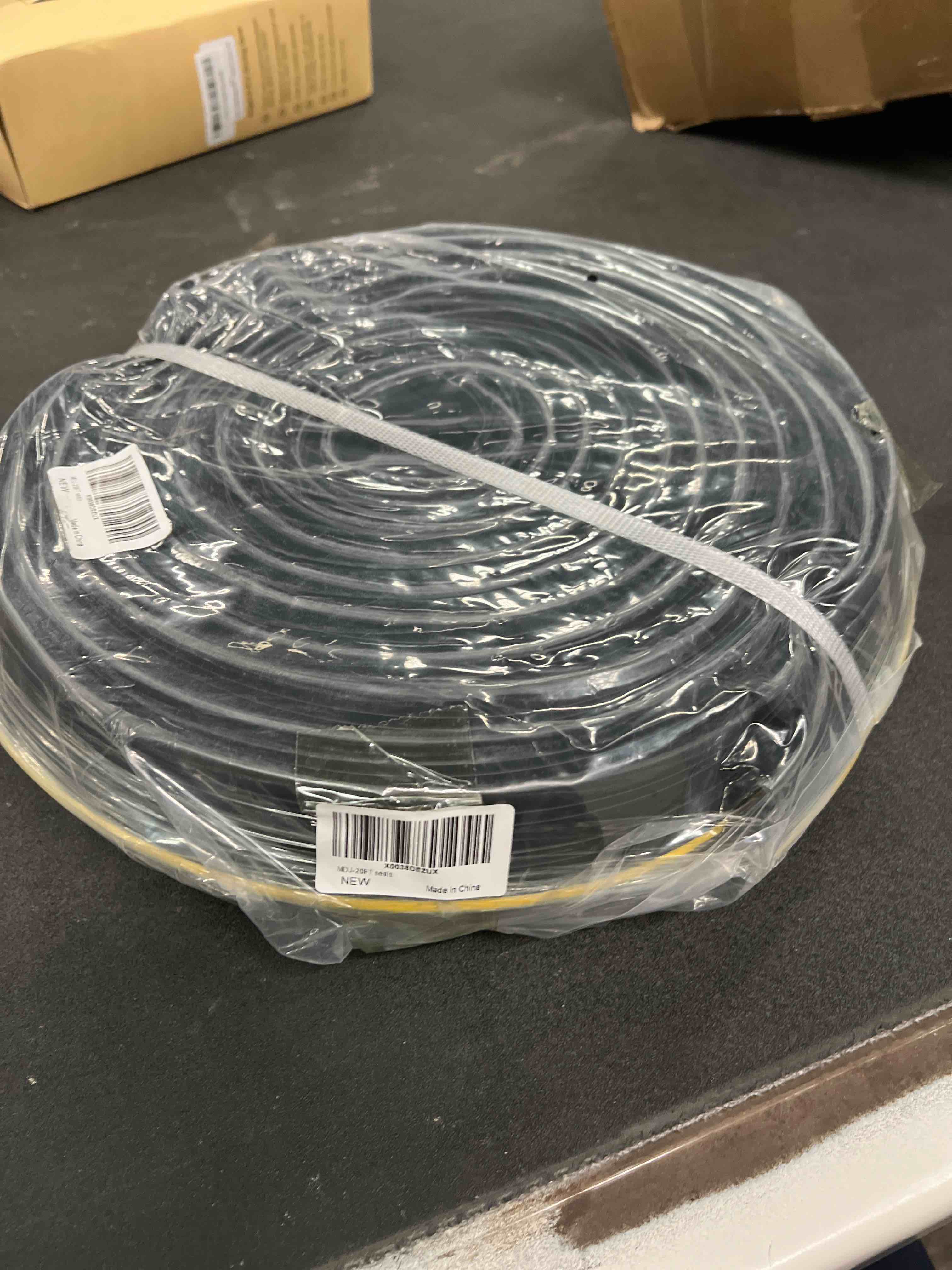 Condition photo showing Good Condition for Jin&Bao Universal Garage Door Threshold Seal Strip, Bottom Weather Stripping Replacement Rubber Waterproof 20 FT Length 20FT Yellow