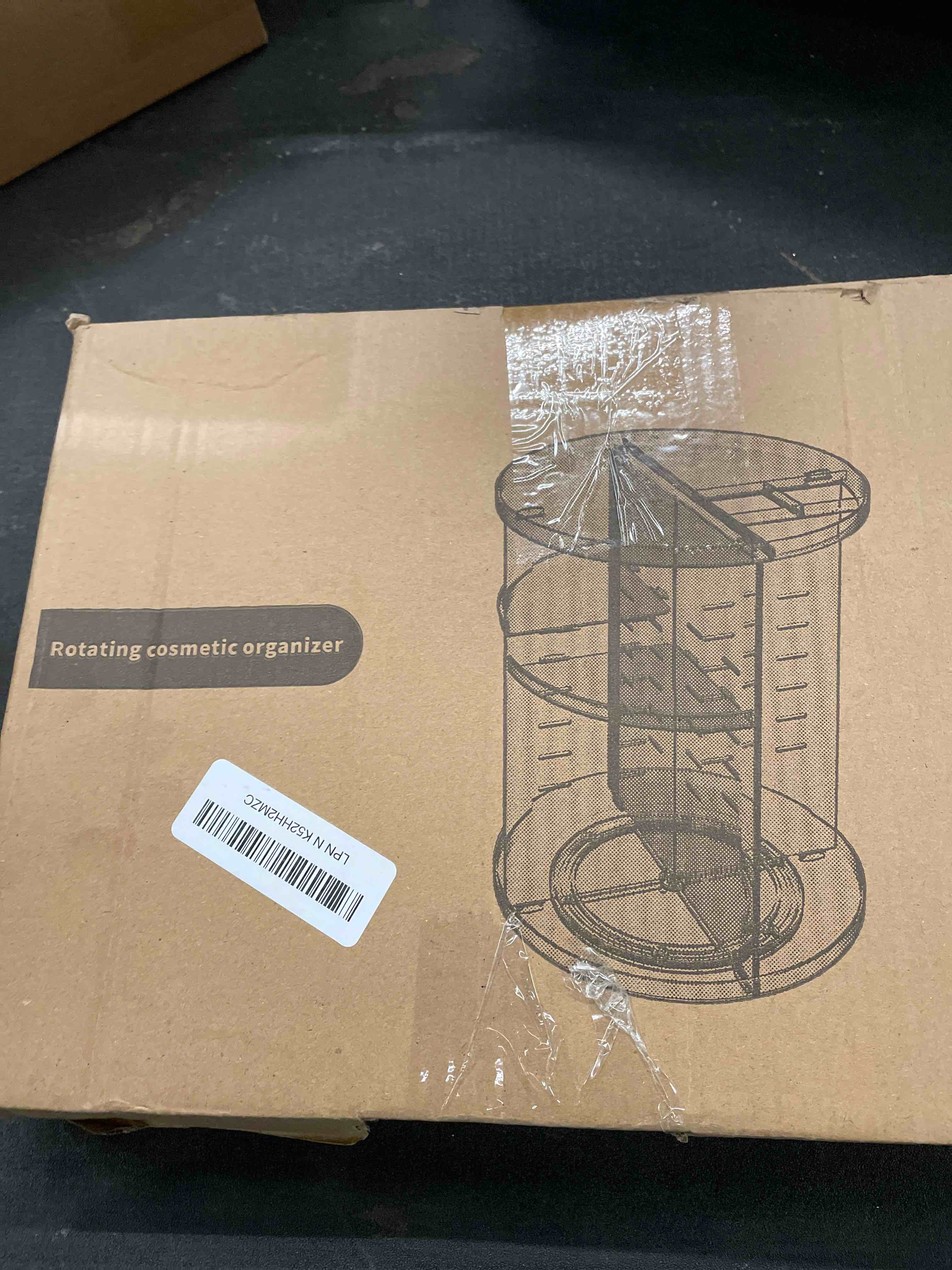 Condition photo showing Good Condition for Clear Rotating Makeup Organizer for Vanity,Adjustable Skincare Organizer Countertop,Cosmetic Display Cases for Beauty,Skin Care,Spinning Makeup Stand,Make up Storage Organizer and Perfume organizer