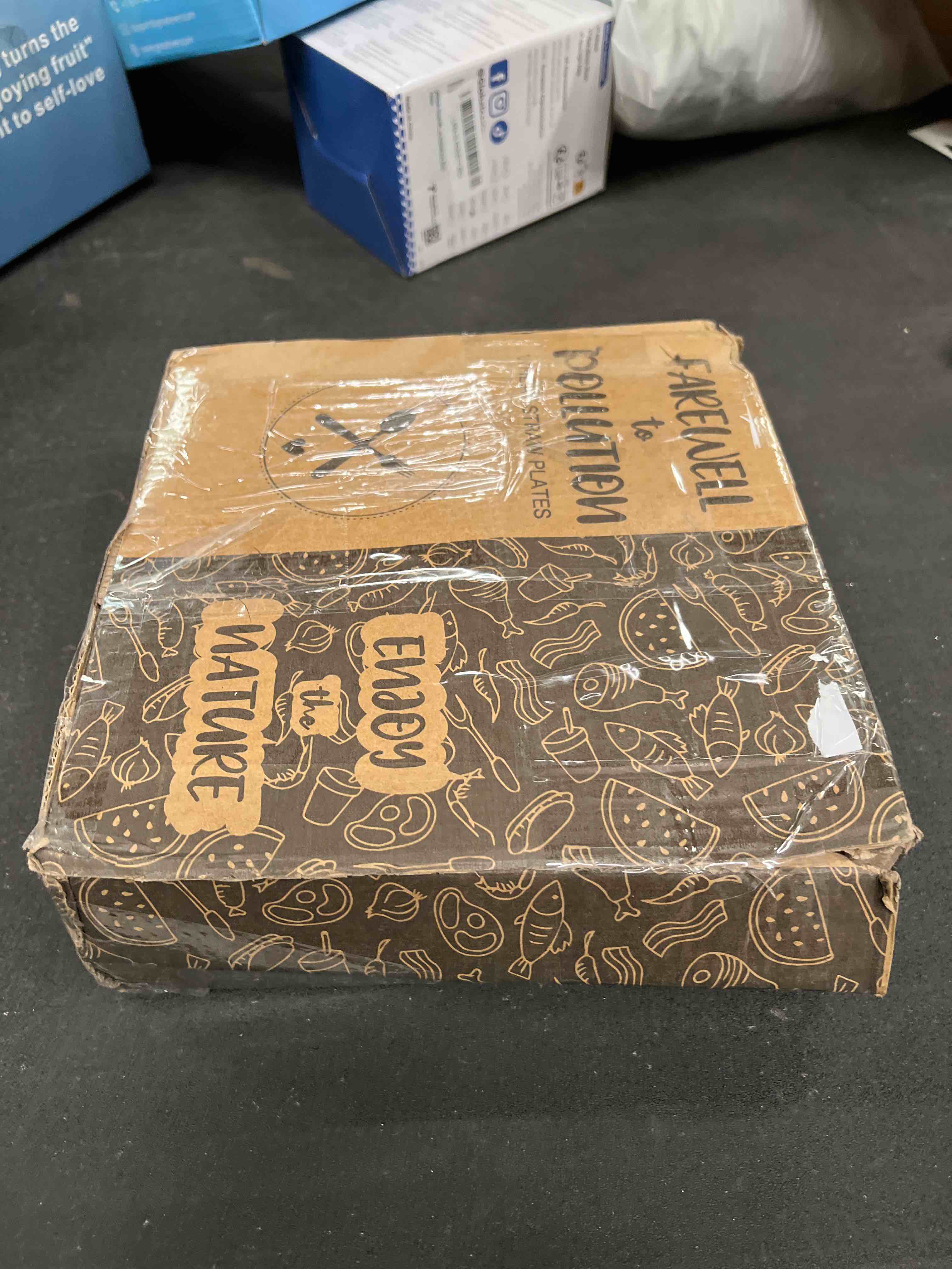 Condition photo showing Good Condition for Homienly Flat Dinner Plates Set - 8 Microwave & Dishwasher Safe Wheat Straw Plates, Unbreakable, 9 inch Yellow Yellow 9 IN Kids size