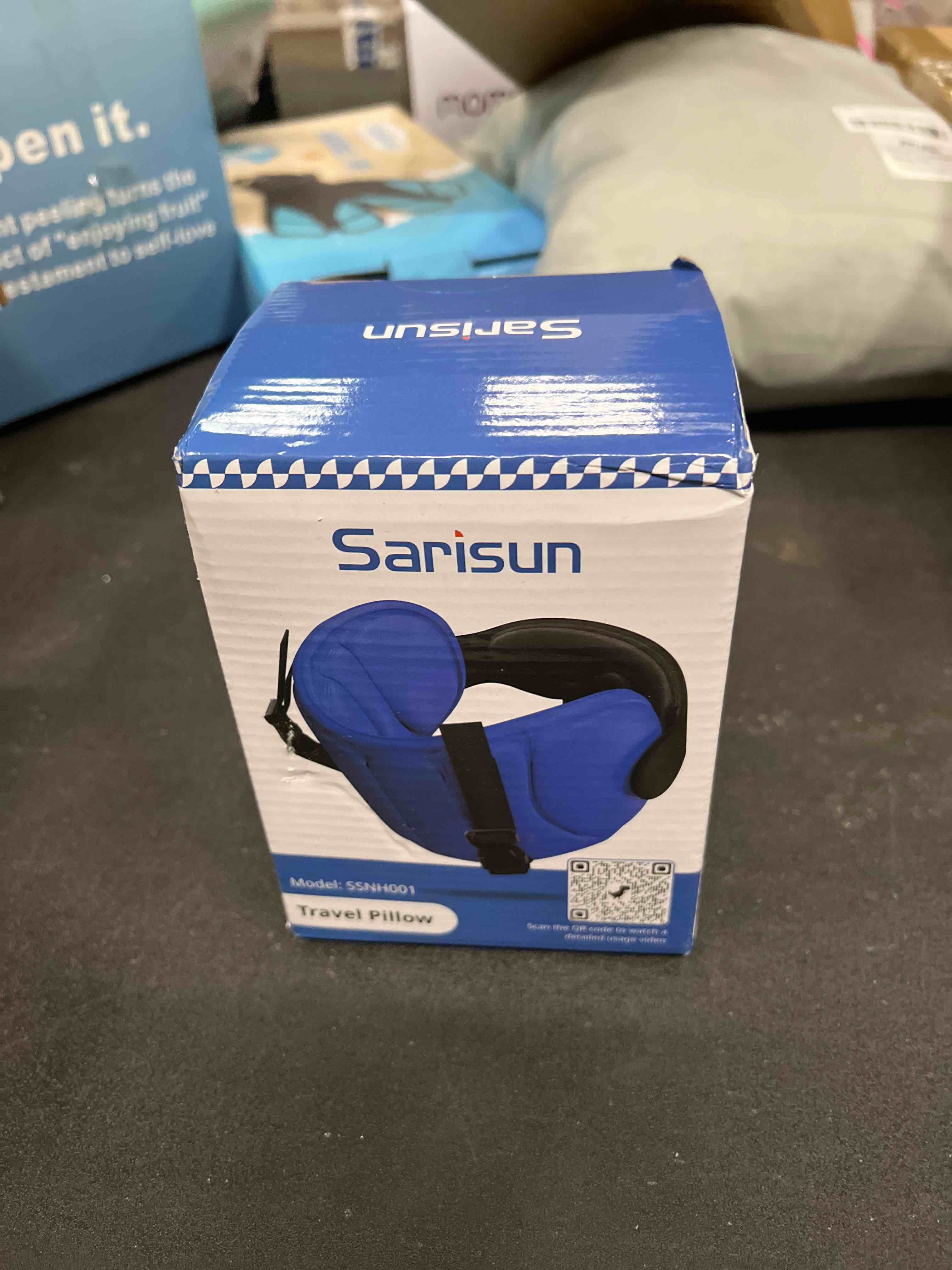 Condition photo showing Good Condition for Travel Pillows for Airplanes, Airplane Pillow for Long Flight, Airplane Head Strap with Eye Mask for Sleep, Travel Neck Pillow for Car Road Trip, 360° Support Headrest, Stop Bobblehead, Black