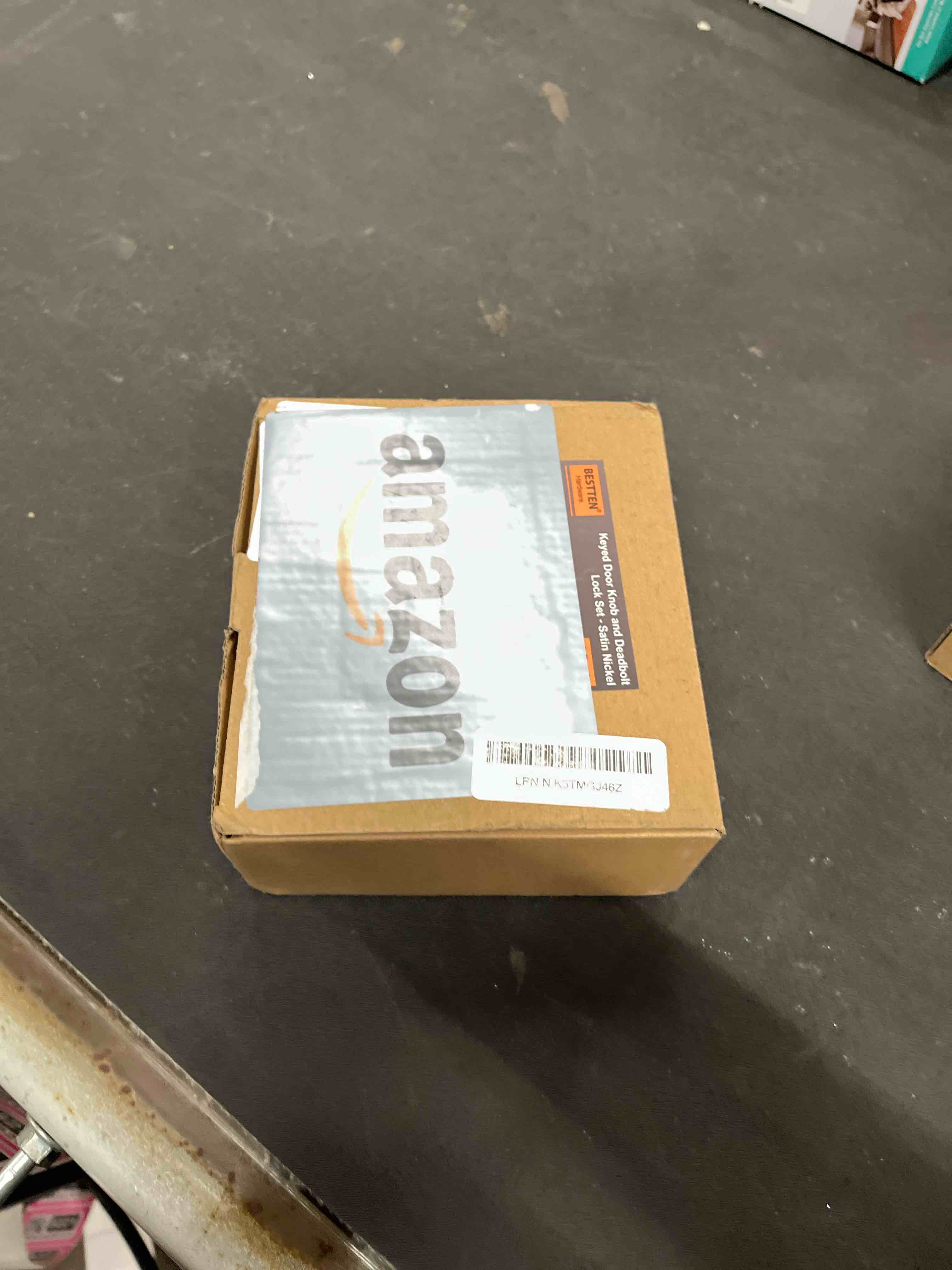 Condition photo showing Good Condition for BESTTEN Keyed Same Exterior Door Knob and Single Cylinder Deadbolt Combo Set, Keyed Alike Entry Door Knobs with Lock and Keys for Entrance and Front Door, Satin Nickel 1 PK Deadbolt Lockset Satin Nickel