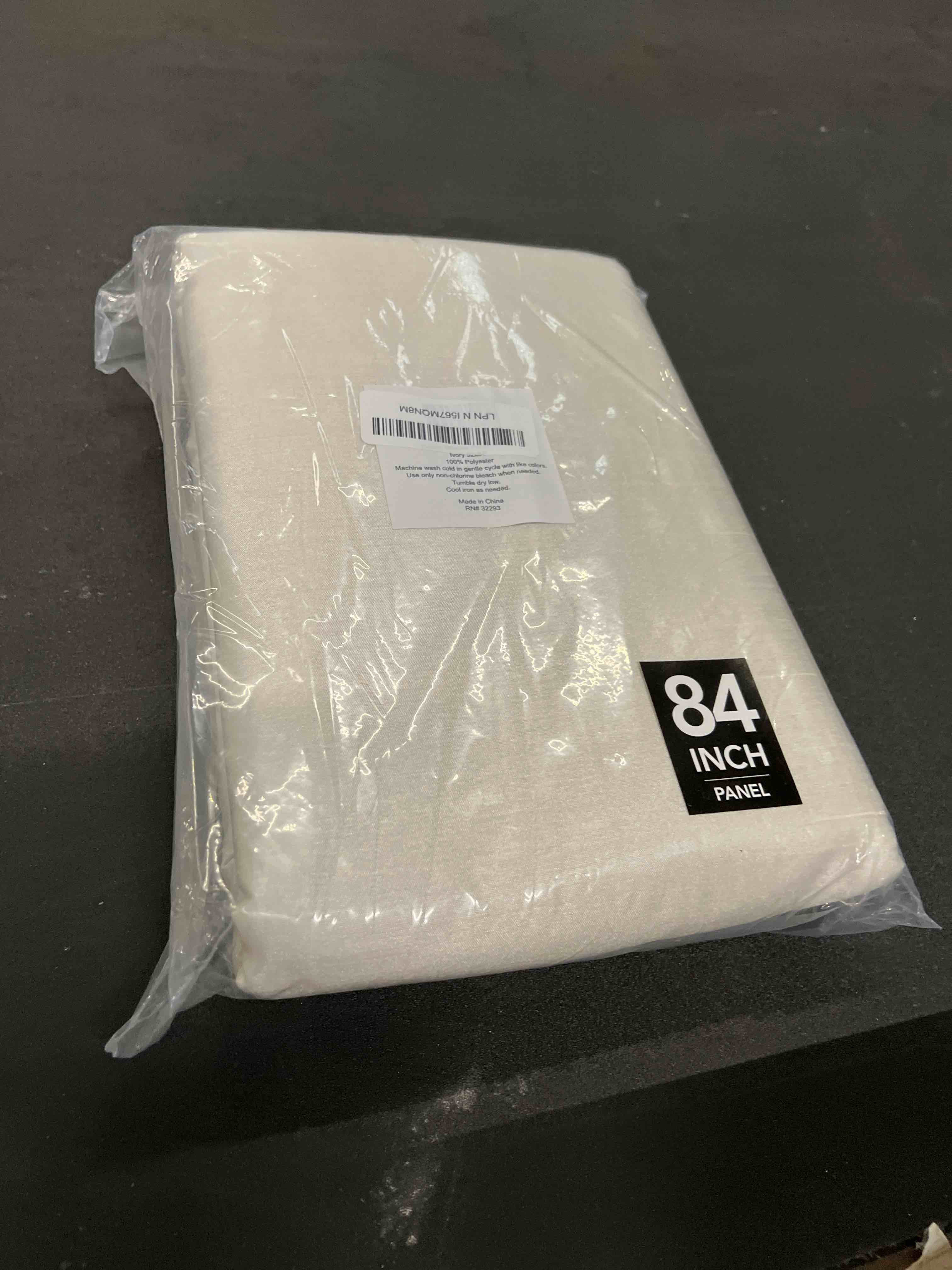 Condition photo showing Good Condition for Elrene Home Fashions Colette Faux-Silk Blackout Window Curtain, 52 in x 84 in (1 Panel), Ivory Ivory 52"W x 84"L (Pack of 1)