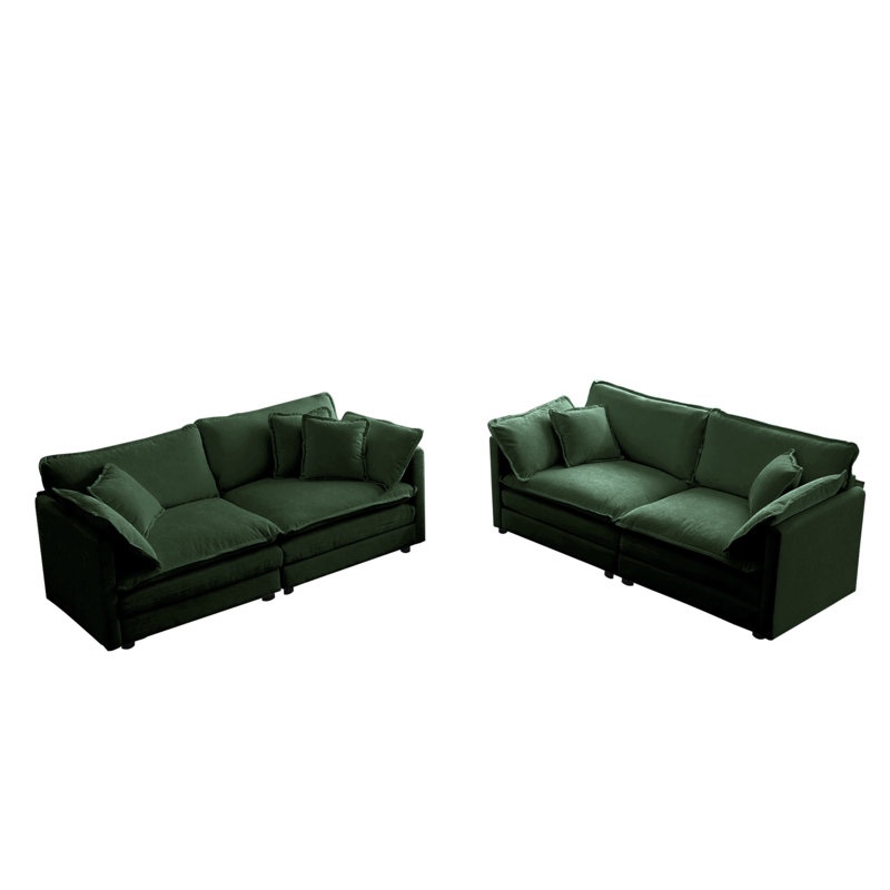 (2 boxes)Comfortable 2-Piece Sofa Set For Home Office And Lounge, Enhancing Living Space