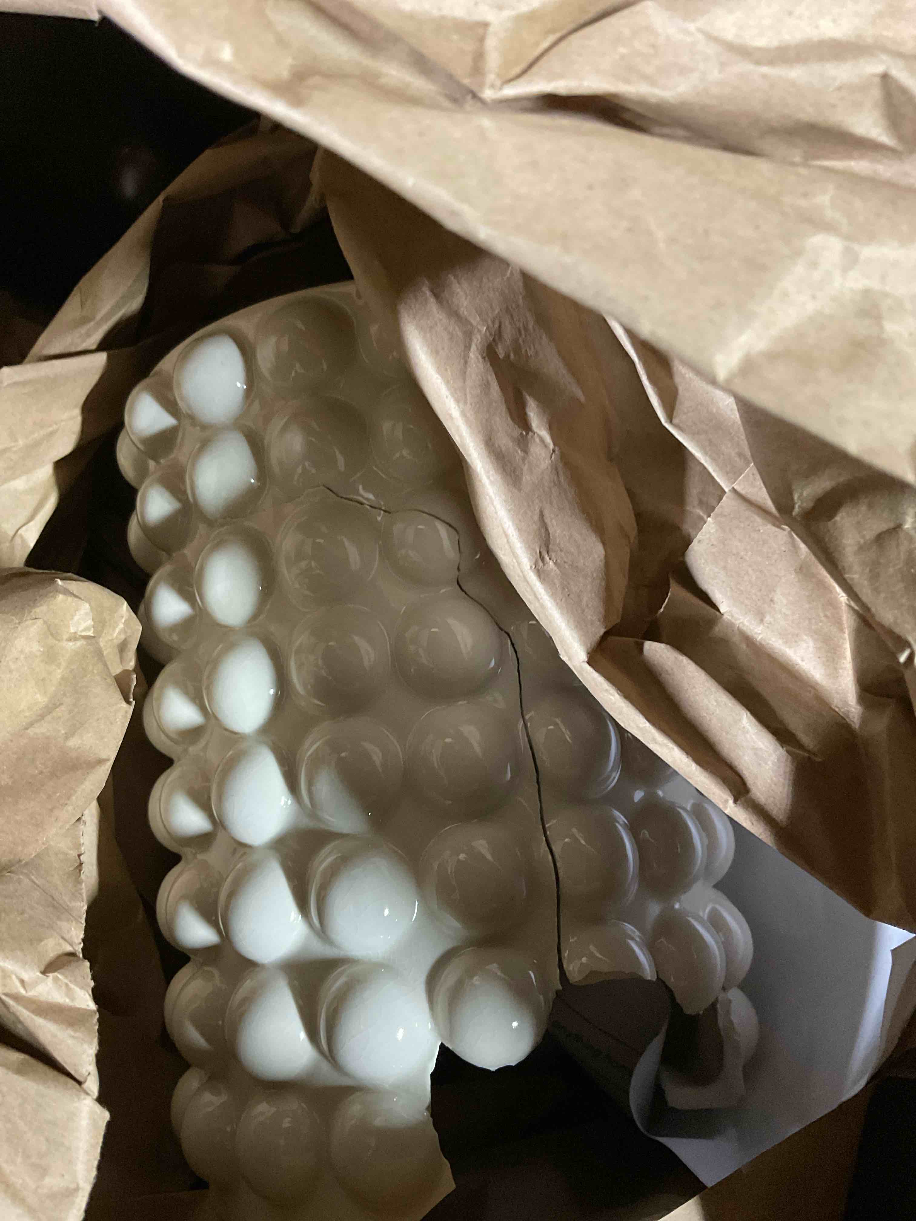 Round Stoneware Canister with Raised Dots and Acacia Wood Lid