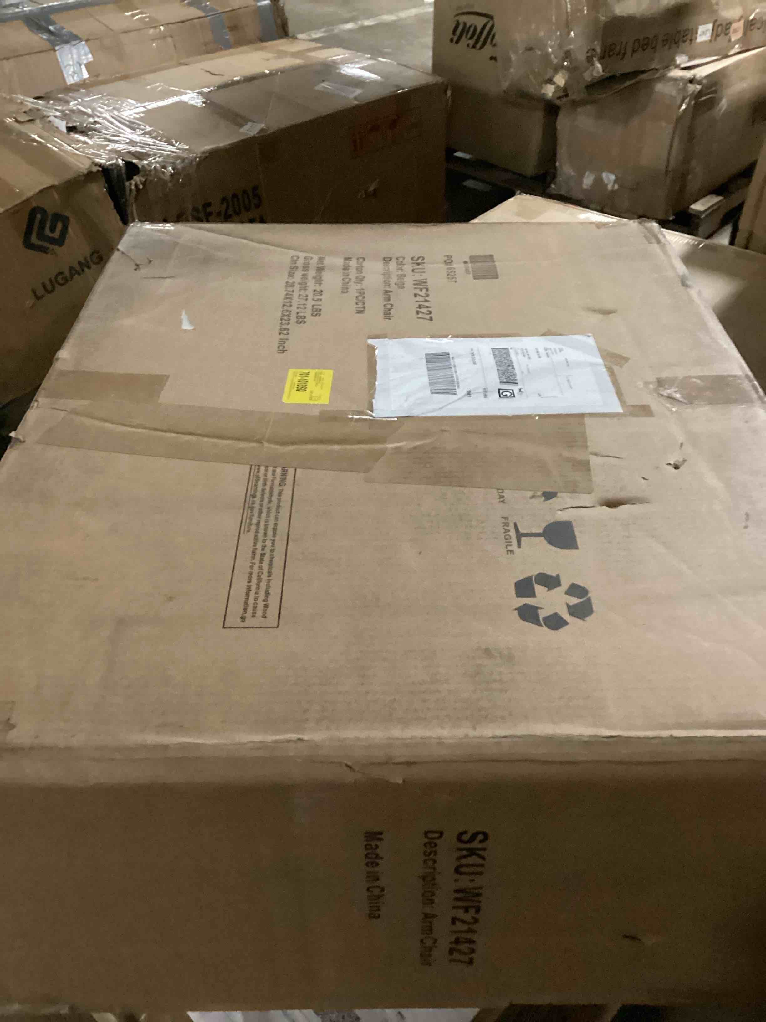 Condition photo showing Good Condition for Bula Stanford Upholstered Curved Solid Wood Dining Chair