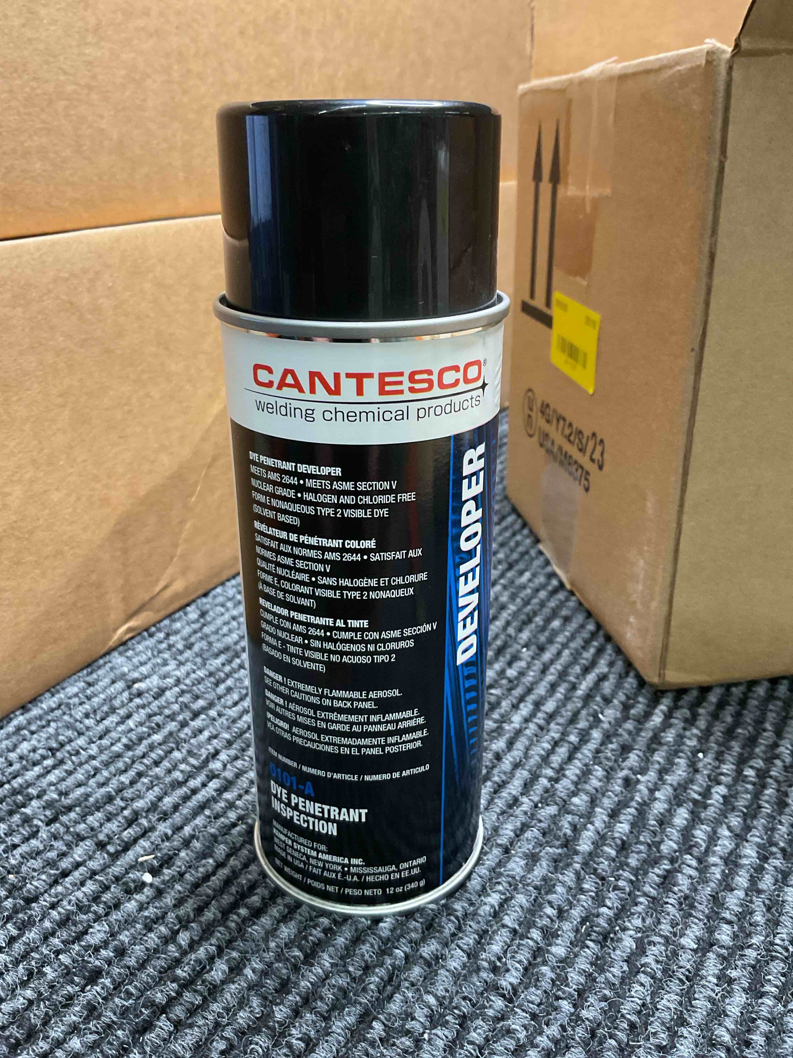 d101-a dye penetrant standard developer, non-aqueous wet, 12 oz aerosol can,white