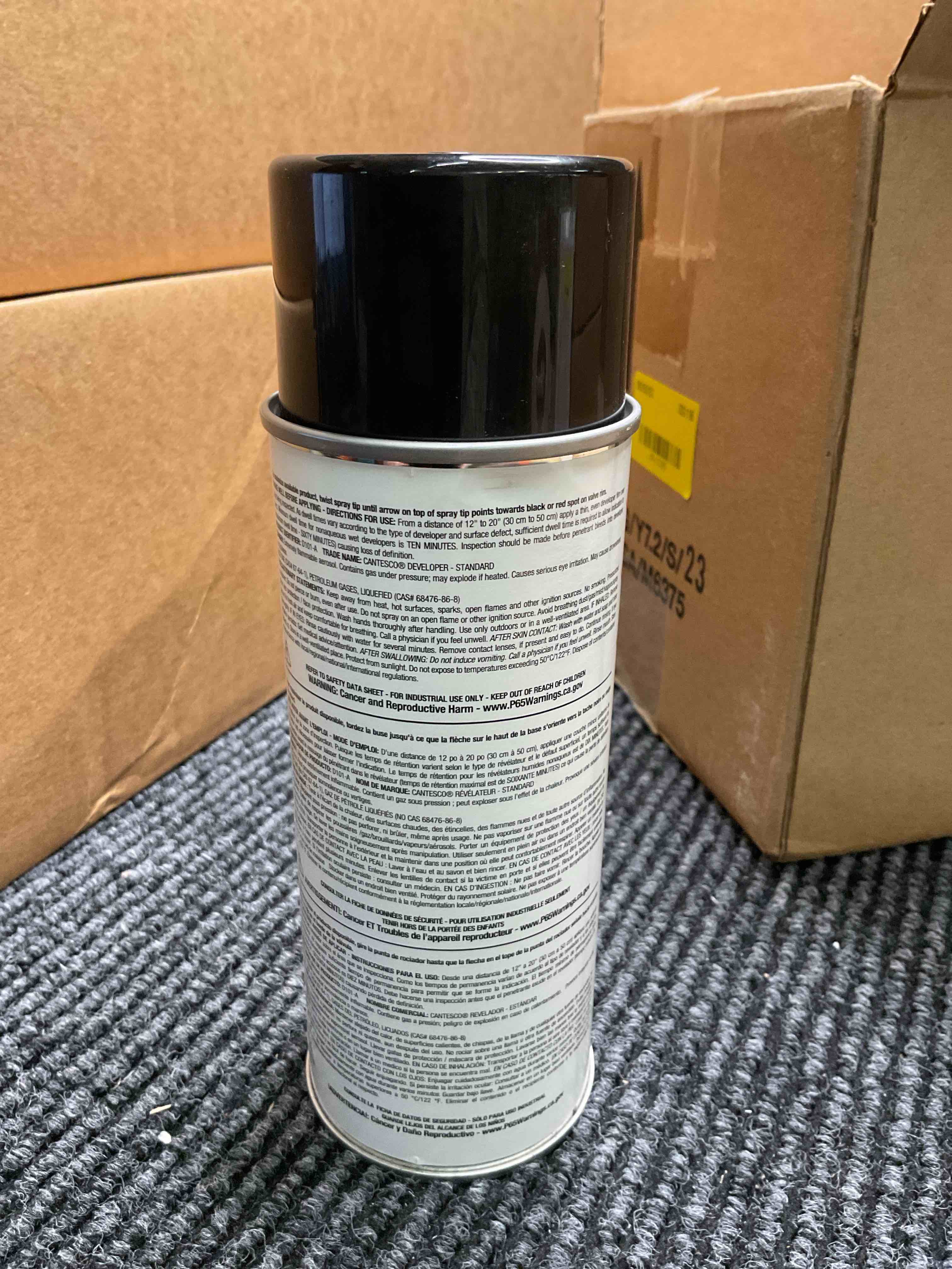 Condition photo showing New/Like New for D101-A Dye Penetrant Standard Developer, Non-Aqueous Wet, 12 oz Aerosol Can,White