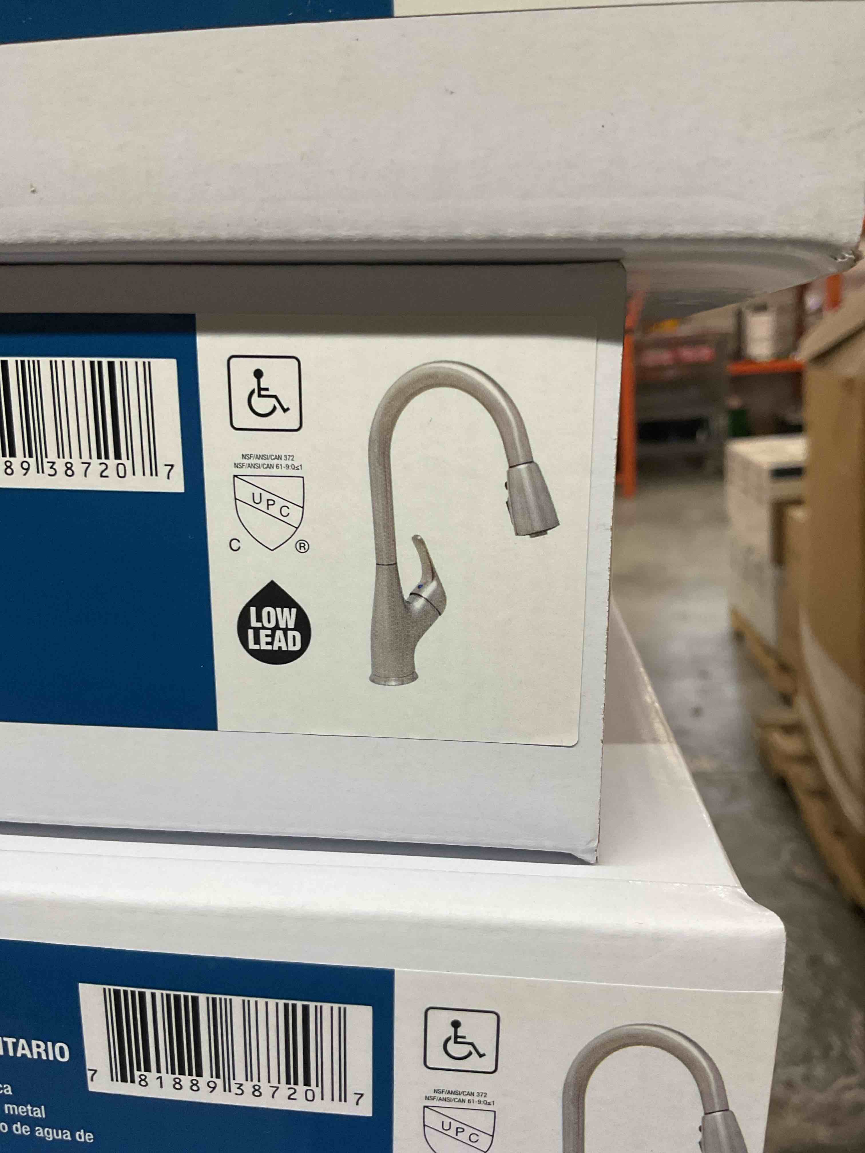 proflo pfxc9011lf tecopa 1 gpm single hole pull down kitchen faucet - brushed nickel