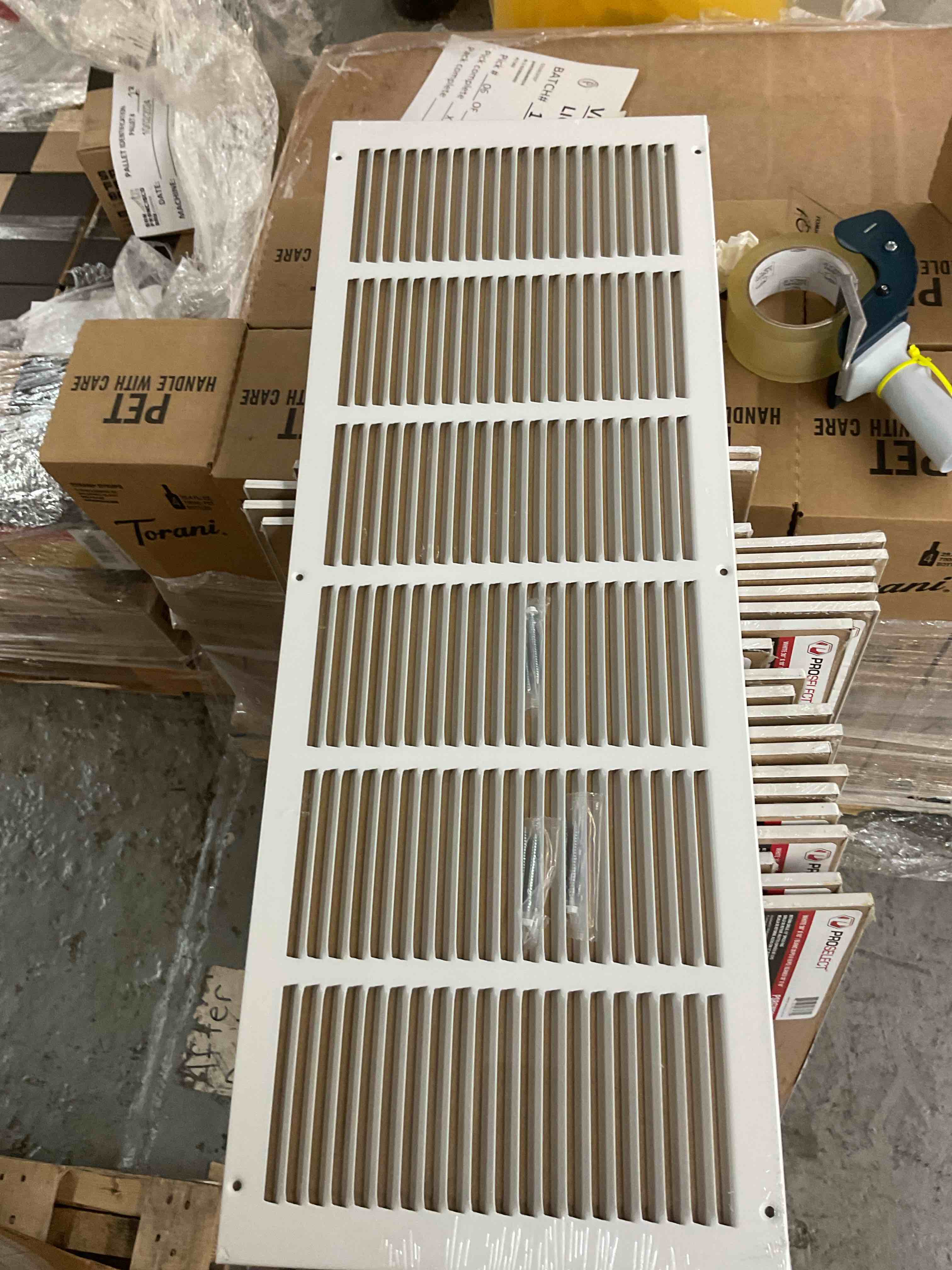 Condition photo showing Good Condition for 30x10 Return Air Grille (Duct Opening Size), Air Return Vent Cover, AC Vent Cover, Cold Air Return Vent Cover, Flat Return Air Grilles, Outer Dimensions:31.75"W x 11.75"H (30"Wx10"H, Duct Opening)