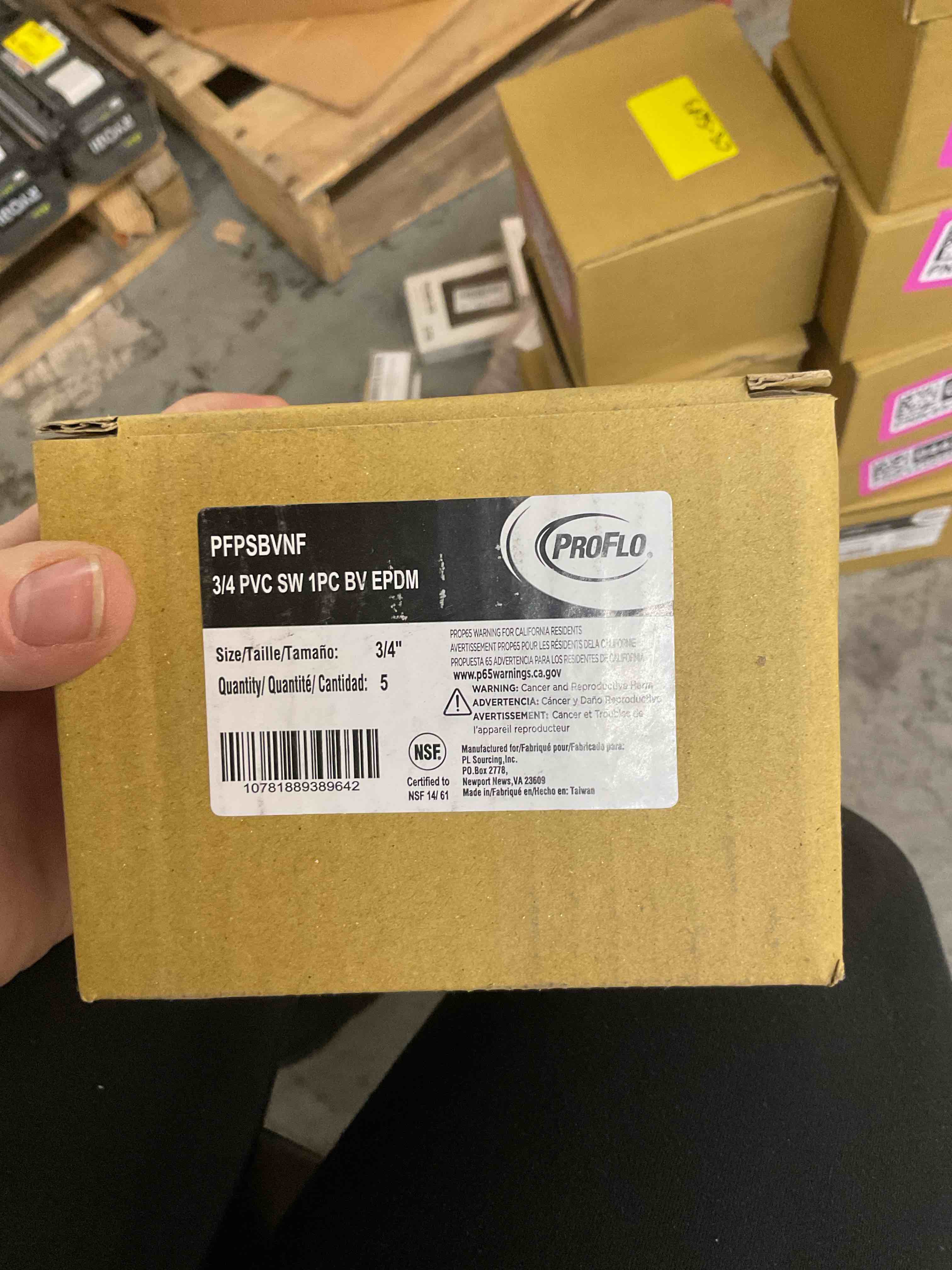 PROFLO PFPSBVNF 3/4" Ball Valve Part - N/A 5pk