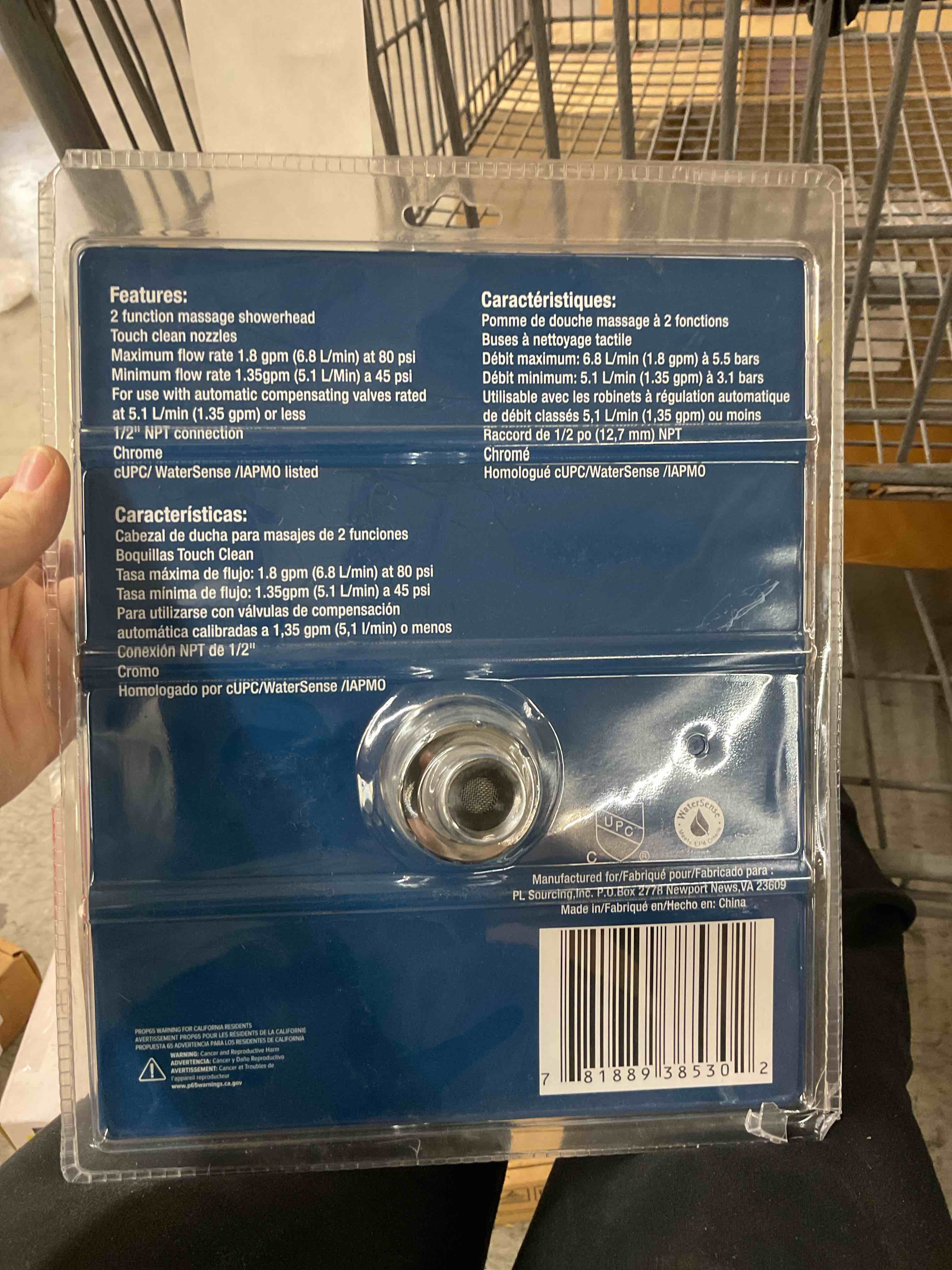 Condition photo showing New/Like New for PROFLO PFSH312 1.8 GPM Multi Function Shower Head - Chrome