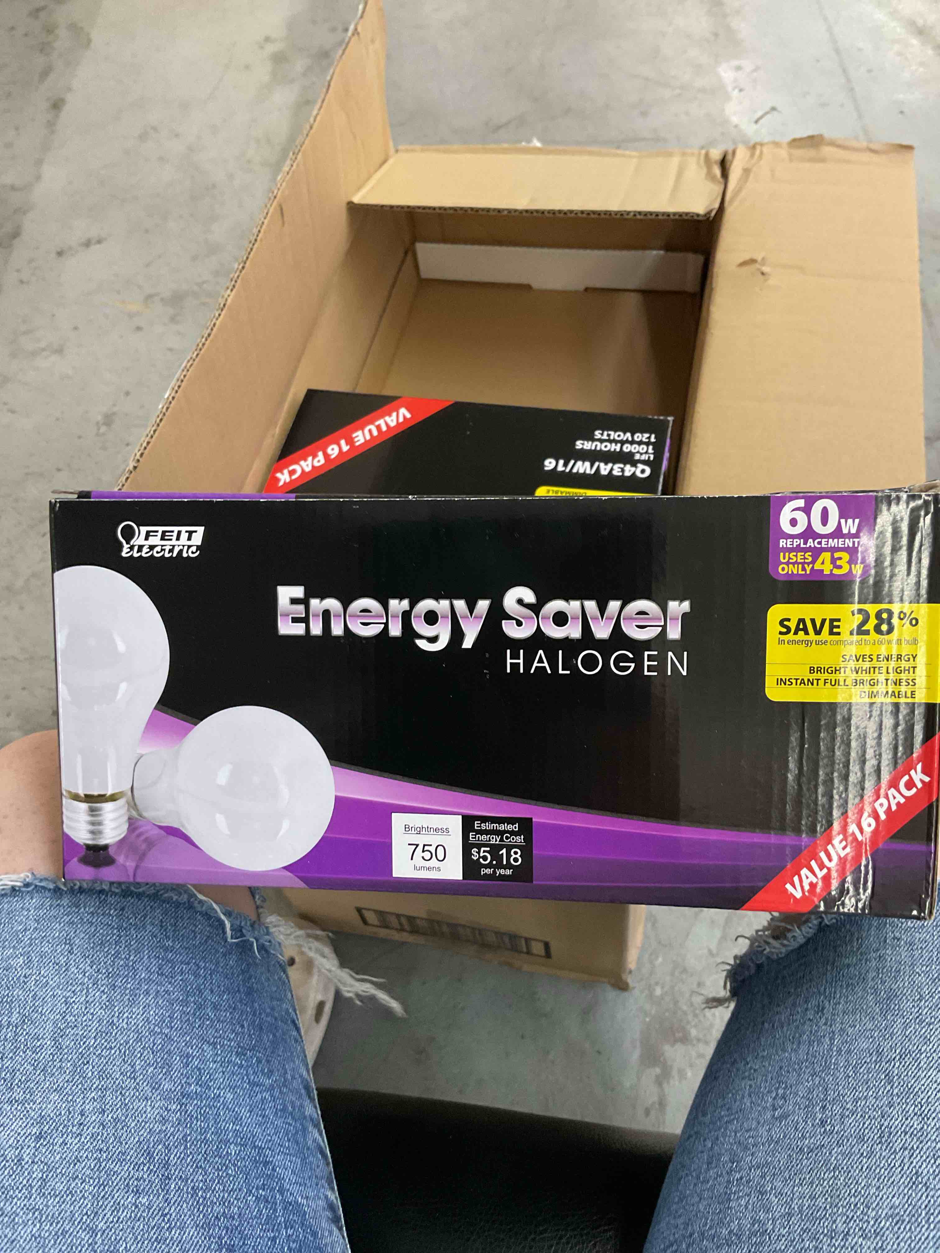 Feit Electric 60W Energy Saver Halogen 16pk