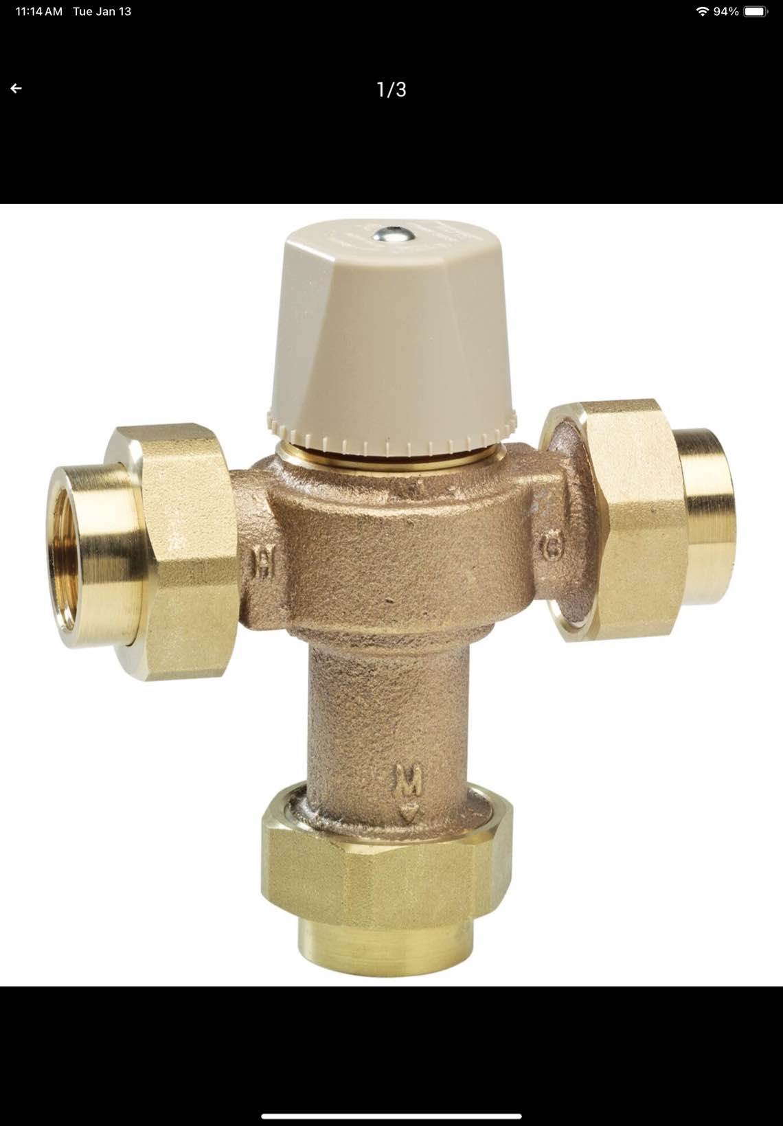 Watts LFMMVM1-UT 1/2" Thermostatic Mixing Valve
