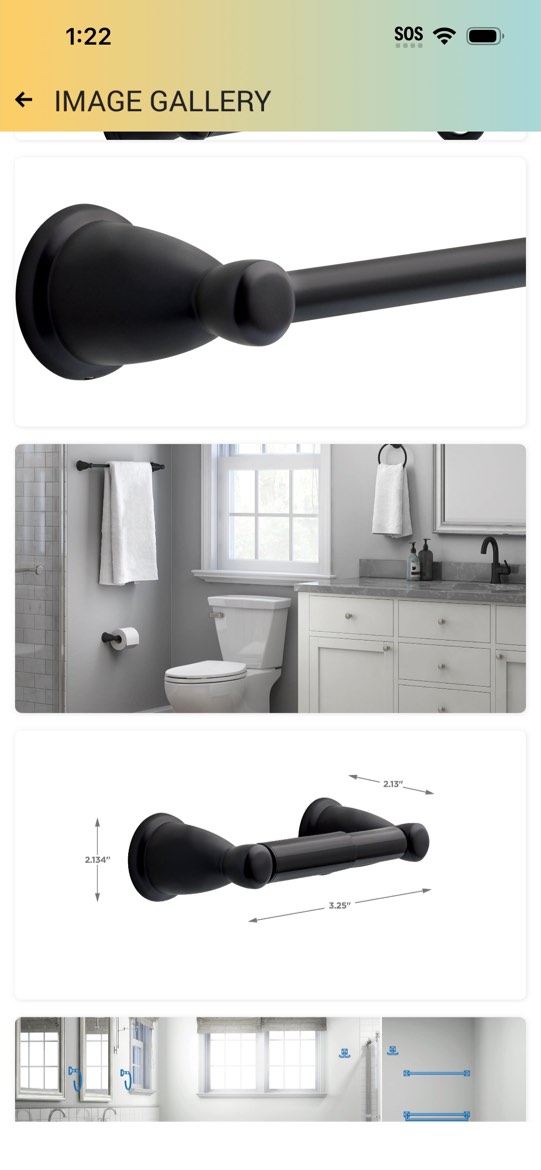 Franklin Brass Kinla Spring (1-Pack) Toilet Paper Holder Matte Black Tissue Roll Spring-Loaded Rod, Organization and Storage, Wall Mounted Bathroom Accessories KIN50-MB