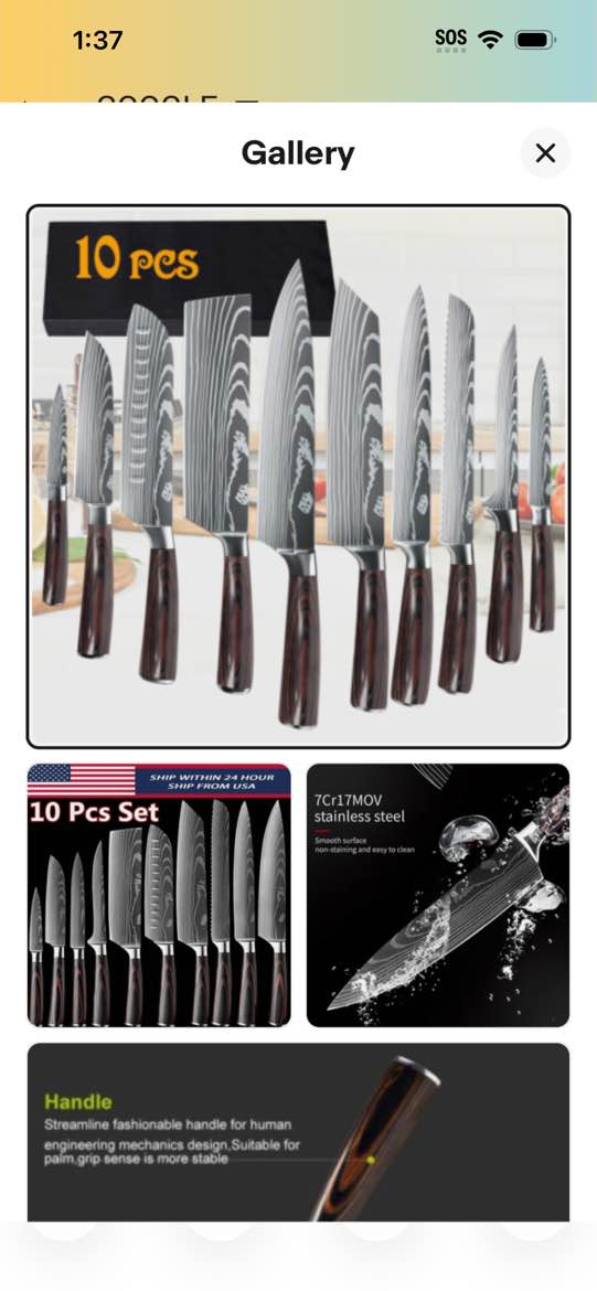 naitesen 10 piece Japanese kitchen, knife set