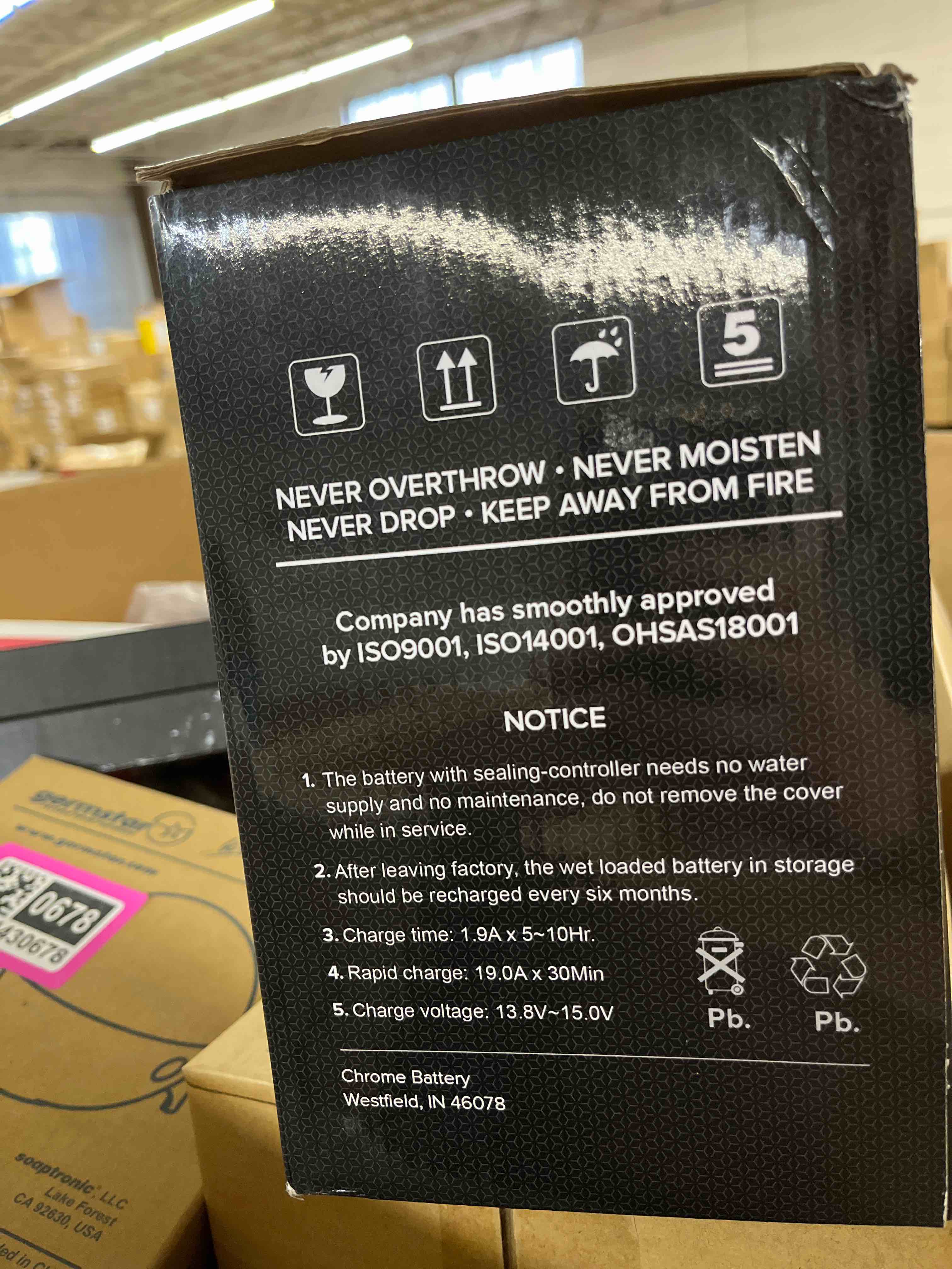 Condition photo showing New/Like New for Rechargeable - Replacement YTX16L-BS High Performance Power Sports Battery - Chrome Pro Battery