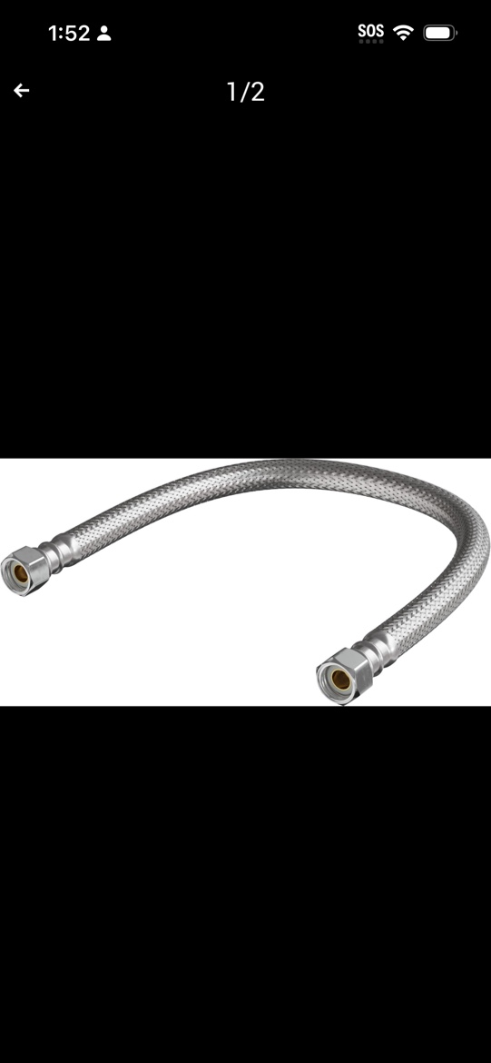 10 pack PROFLO PFX146343 3/8" Comp X 3/8" FIP X 16" Stainless Steel and PVC Reinforced Sink Flexible Water Connectors - N/A 