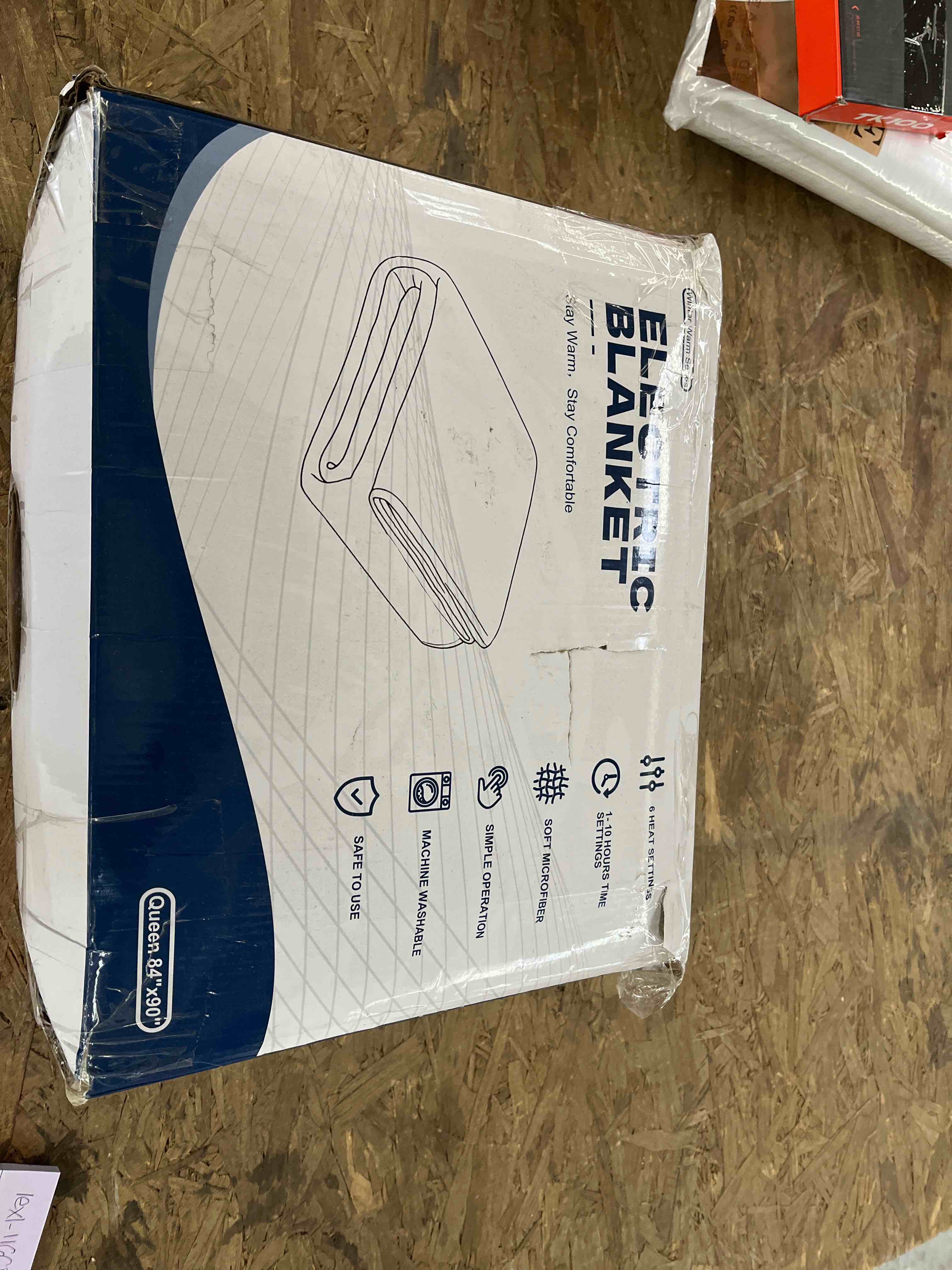 Condition photo showing Good Condition for Electric Heated Blanket Queen Size Dual Control - Jacquard Shaggy Sherpa 84"x90" Fast Heating Bed Blankets with 6 Heating Levels & 10 Hours Auto Off, Over-Heat Protection ETL, Light Gray Light Gray Jacquard Queen 84"x90"
