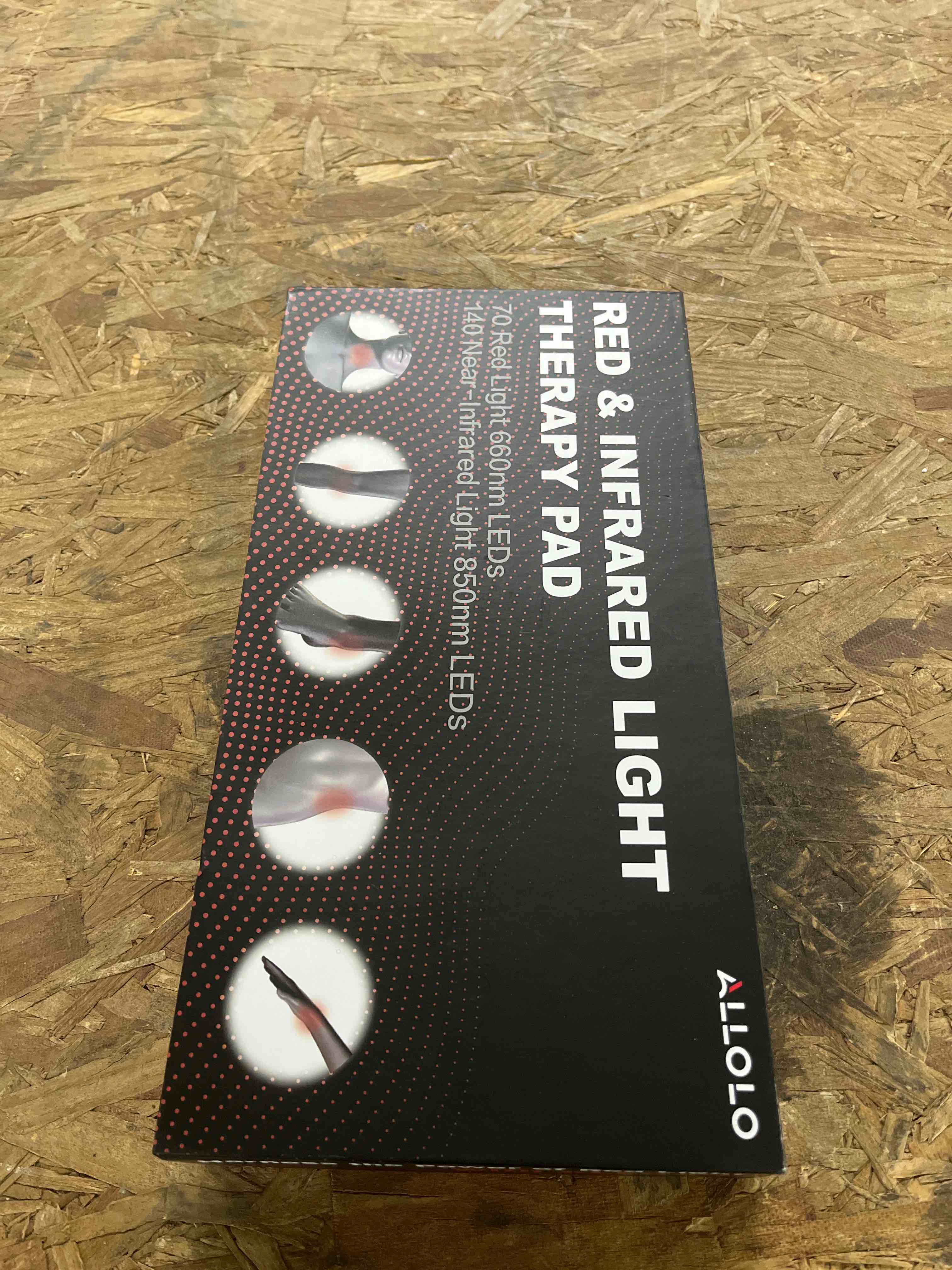 Condition photo showing Good Condition for ALLOLO Red Light Therapy for Body, 3-in-1 LED Bead with Timer Remote Control, 12.6"*6.3" 660nm&850nm Infrared Light Therapy for Body Pain Relief Wearable for Muscle Repair