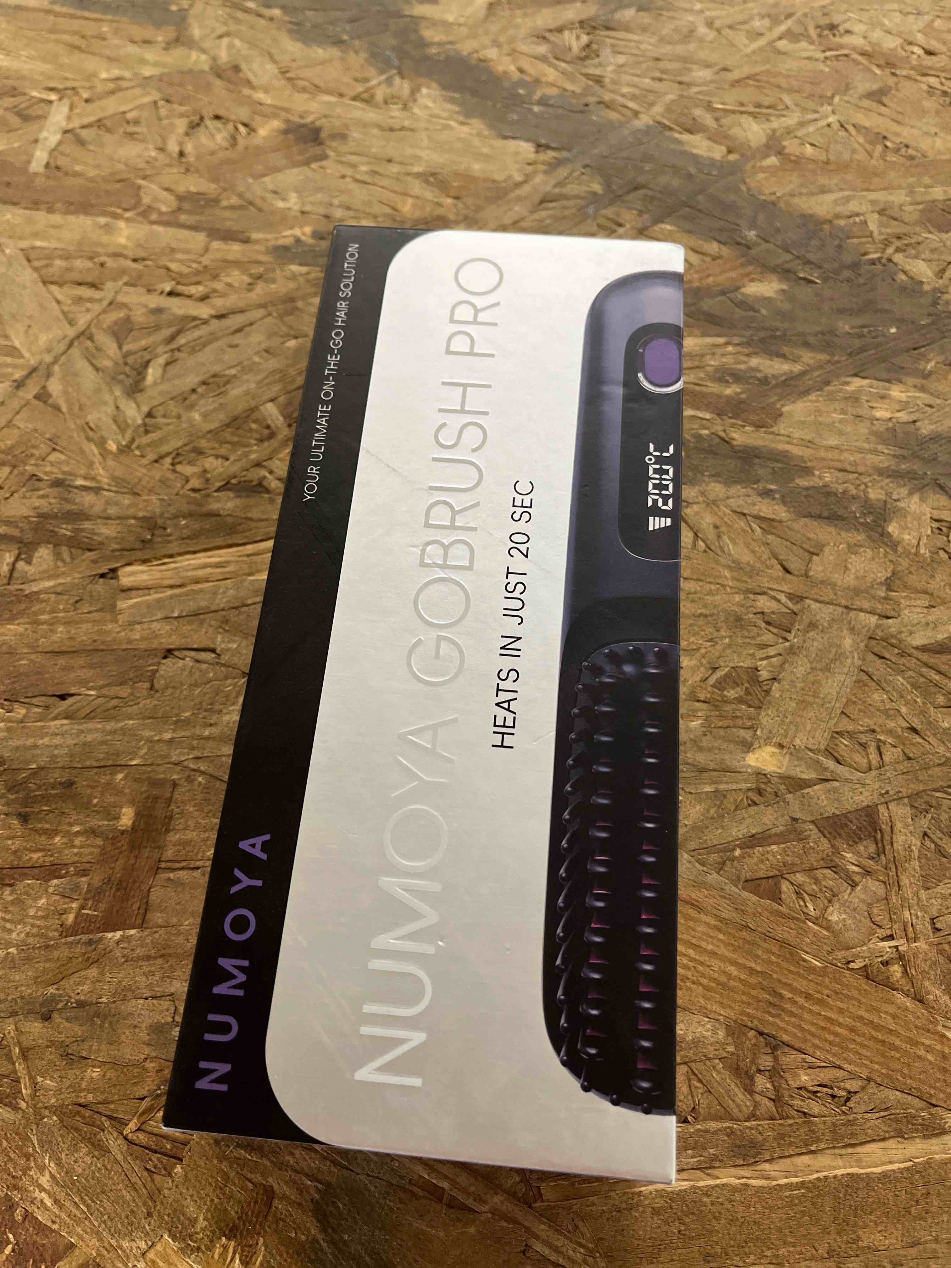 go brush pro - 2025 upgrade portable straightener brush for travel, cordless hair straightener comb for women, purple