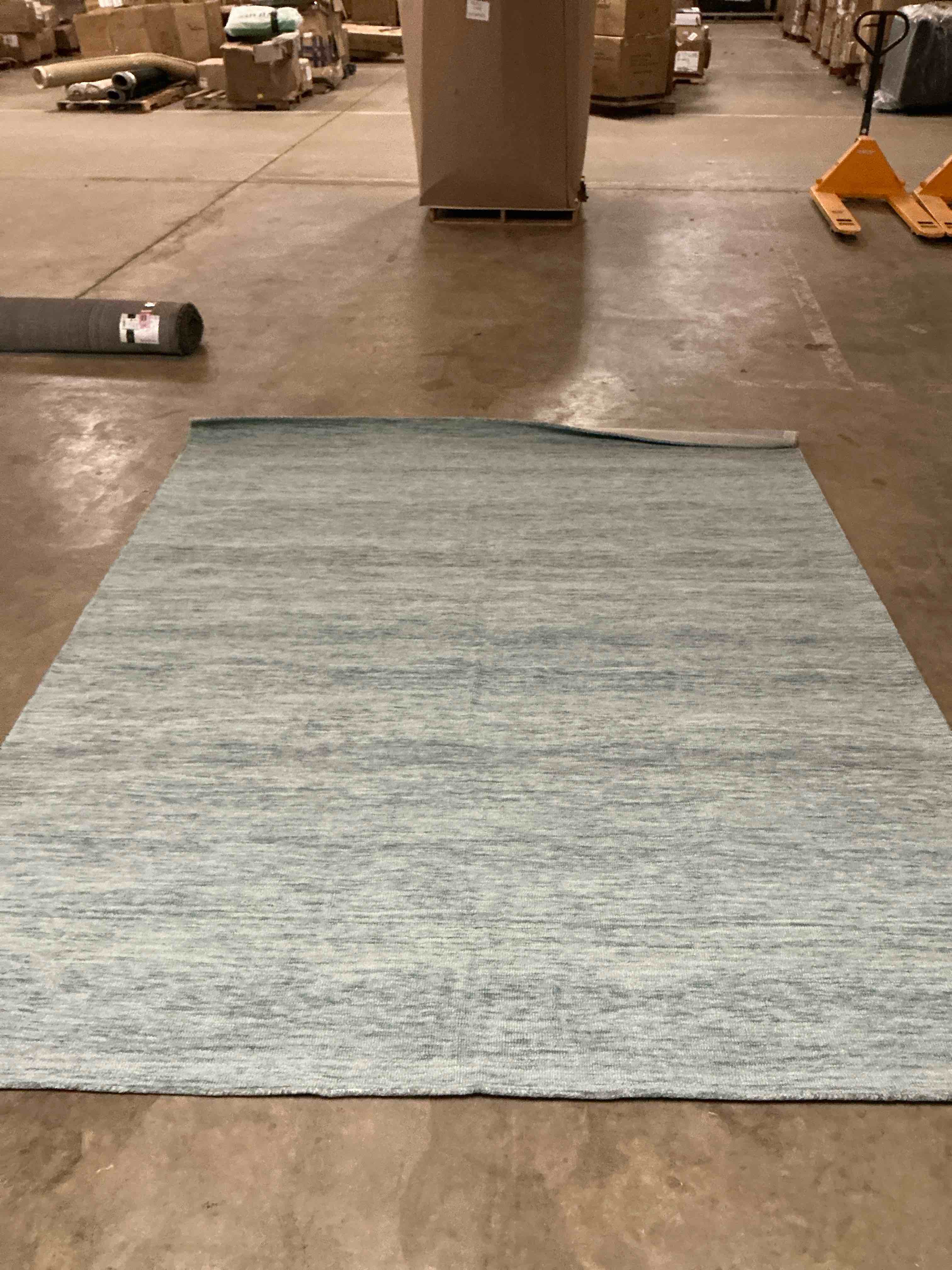 Condition photo showing Good Condition for zaley handmade tufted wool blue/sand area rug