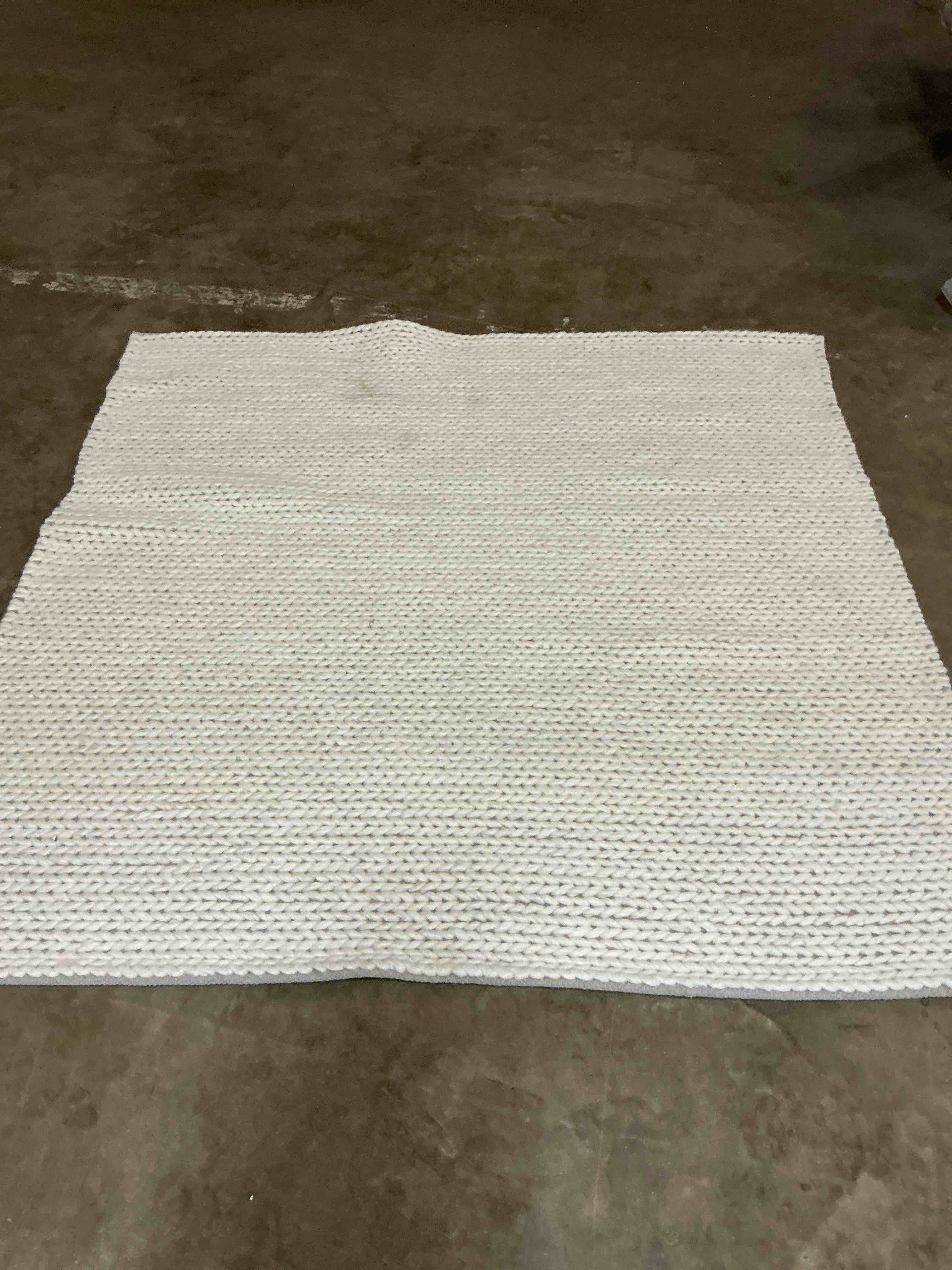 Condition photo showing Good Condition for dunanney hand braided ivory area rug