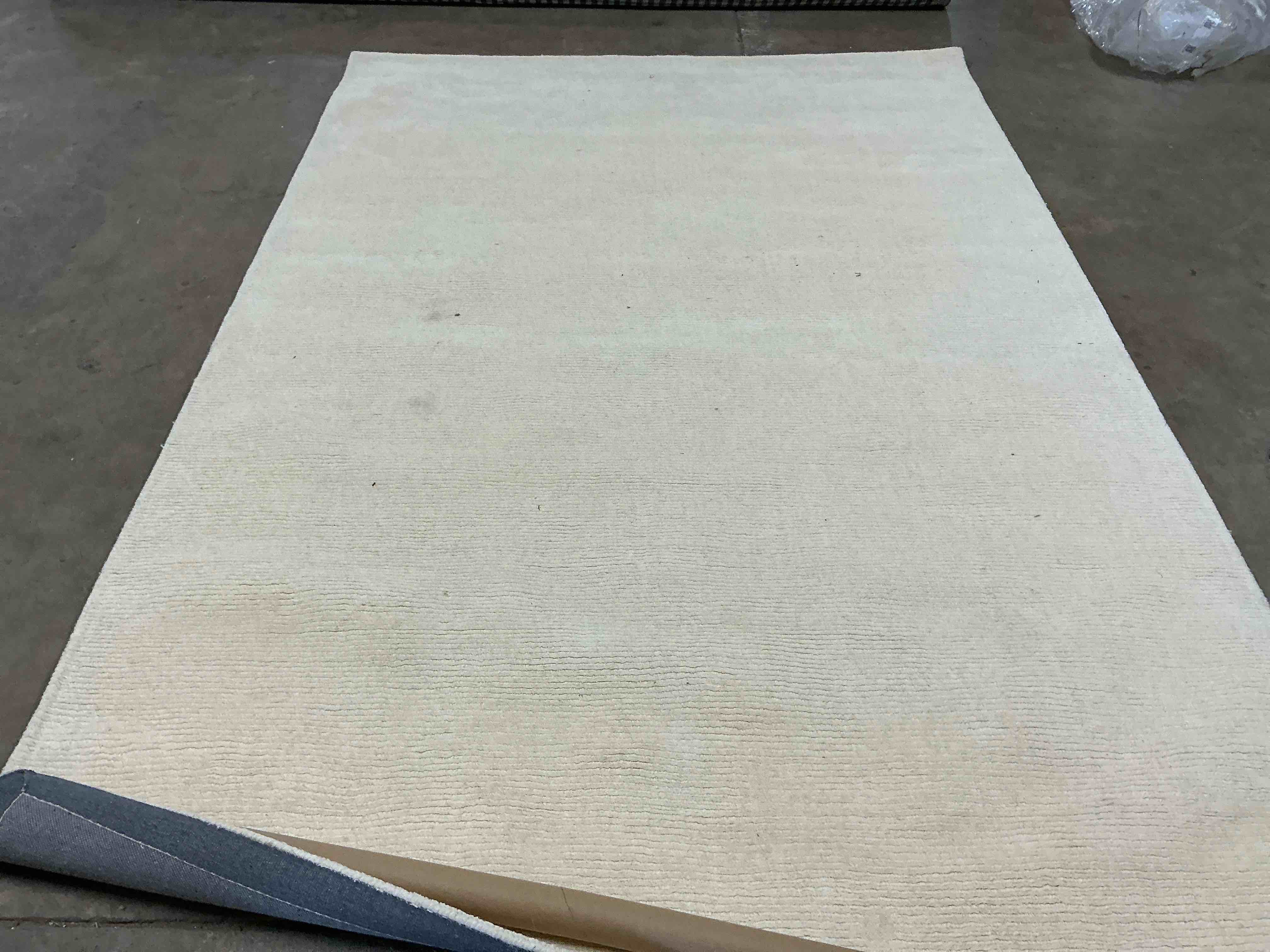 Condition photo showing Good Condition for crowe wool light beige area rug