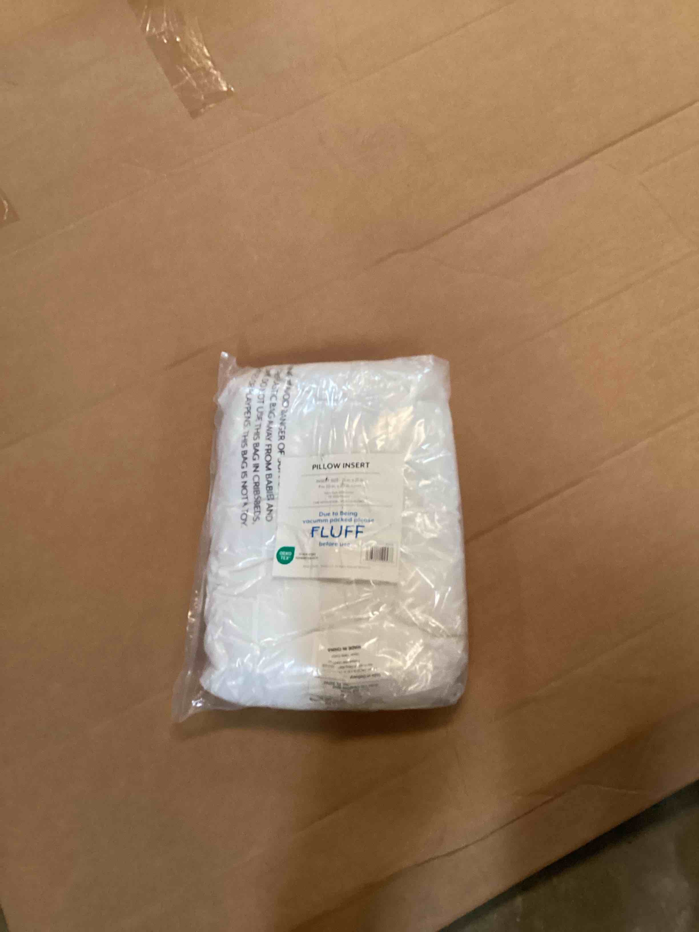 Condition photo showing New/Like New for oeko tex pillow insert