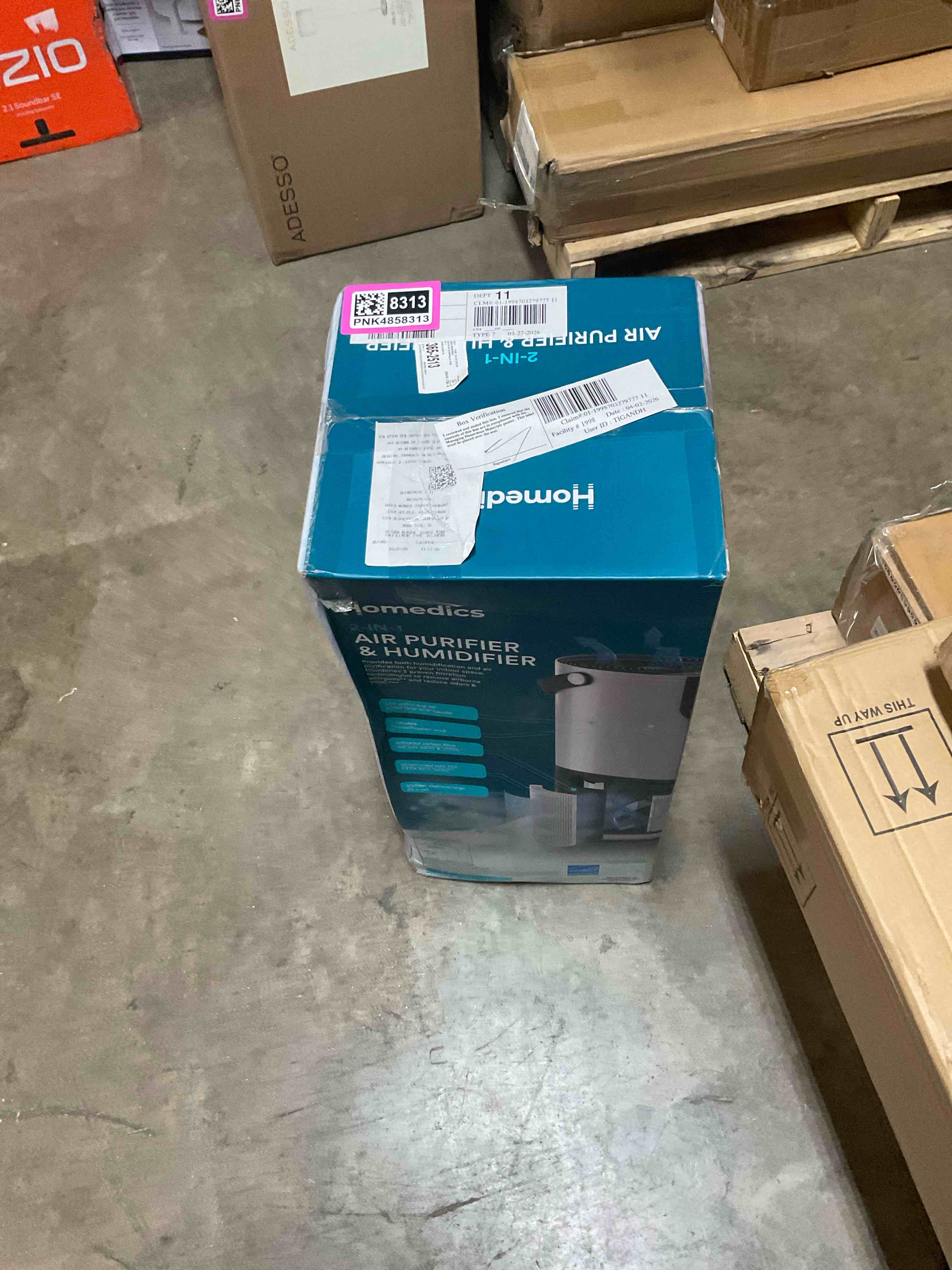Condition photo showing Good Condition for air purifier and humidifier homedics
