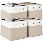 4 pcs fold away storage contai beige 