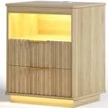 19.7'' W 2-drawer Nightstand With Usb & Type-c Port And Human Sensor Light