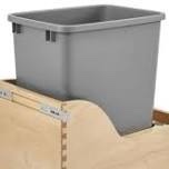Rev-A-Shelf 35 qt. Pullout Bottom Mount Trash Can(s), Maple