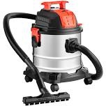 shop vac, 5.8 gallon wet dry shop vacuum, 4 peak hp with one-button self-cleaning, dual-filter, 900w input power, 1.25in x 7ft hose, 9.8ft cord, metal tank for jobsite, workshop, garage, home