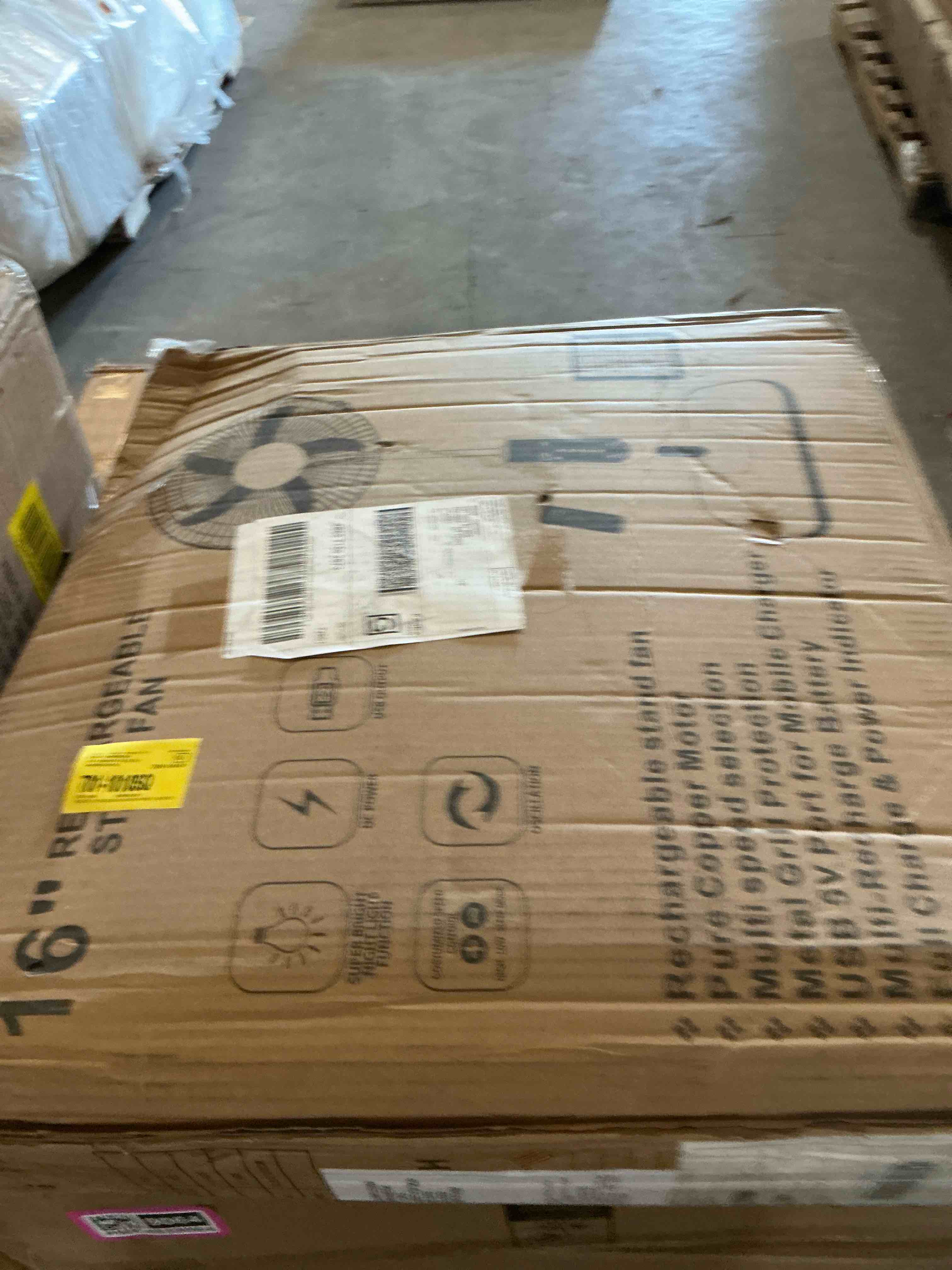 Condition photo showing Good Condition for 16-inch 5 speed rechargeable solar fan tilt head oscillating pedestal standing fan