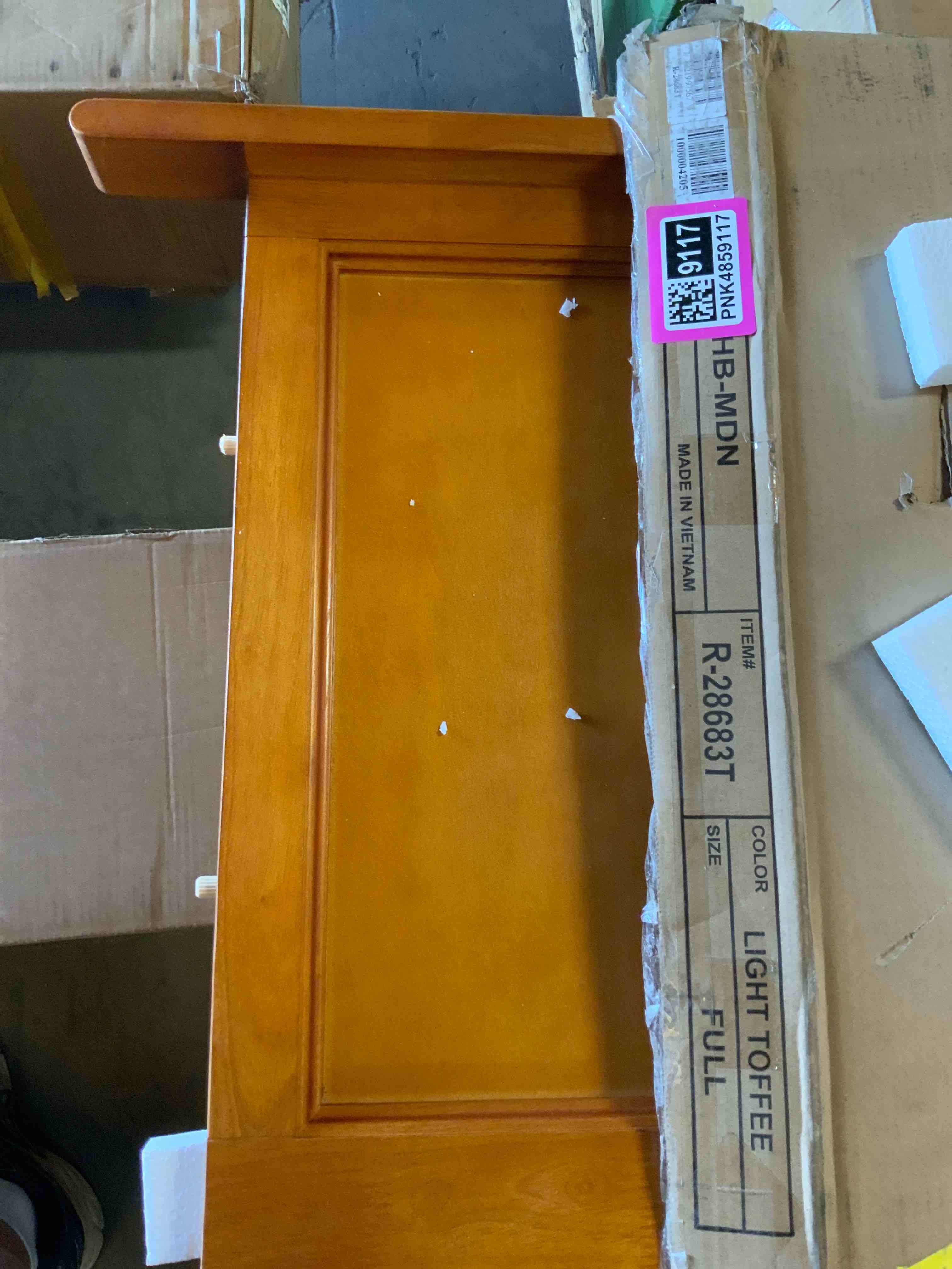 full head board with hardware