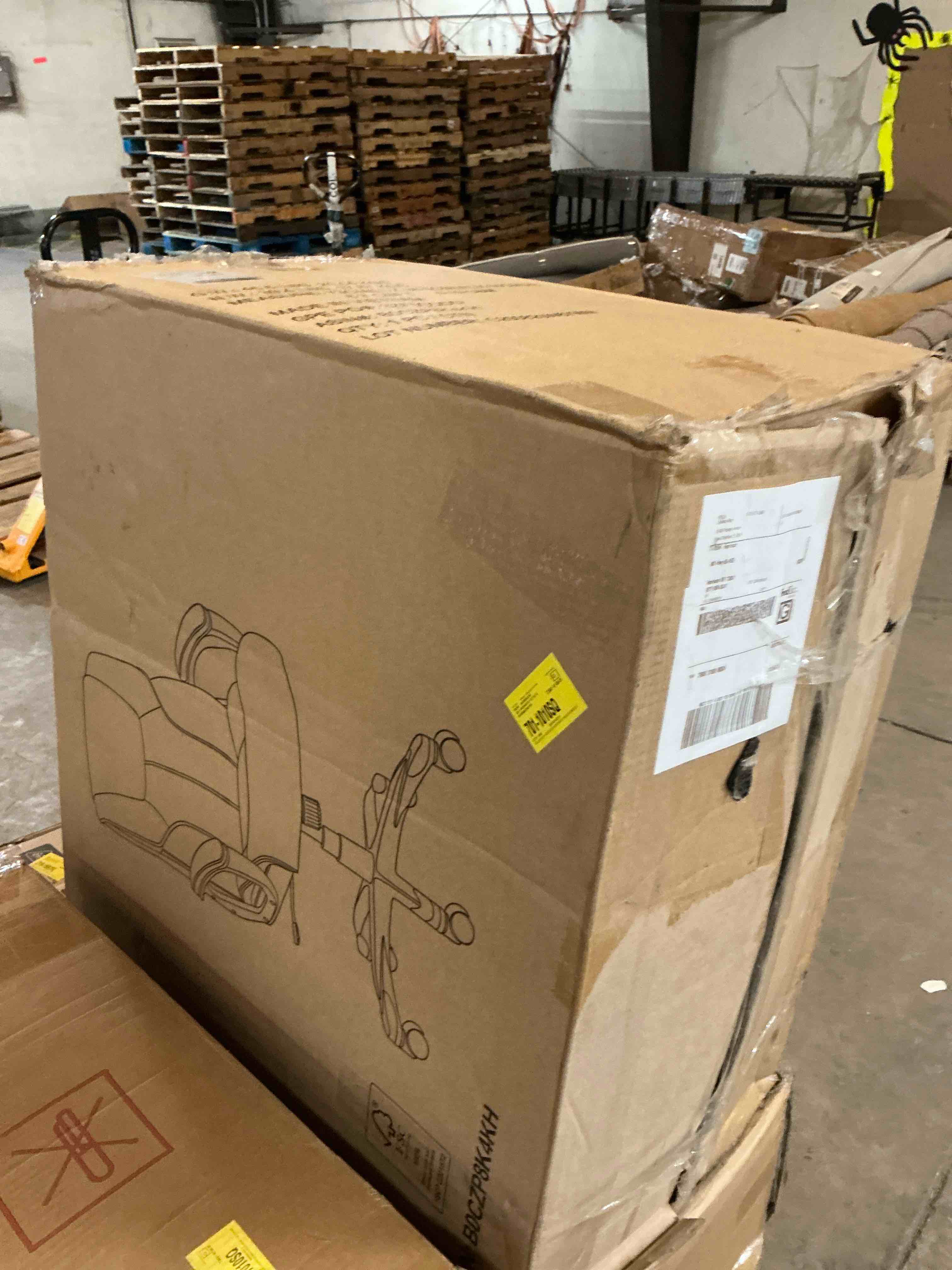 Condition photo showing As Is for (incomplete + no hardware )katrein ergonomic heated massage executive chair