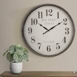 clocks, 30" round, large oversized, wall clock, brown, transitional