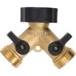 Y splitter for a garden hose 