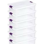 6 pc 32 qt clear view latch box