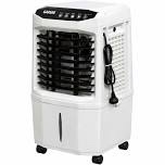 portable evaporative air cooler fan with remote, 2/4/8h timer, 3-speed, dual mist modes, 1600ml tank, 60° adjustable airflow & night light, for room, dorm