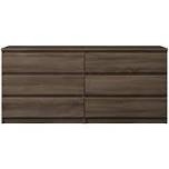 (“incomplete box 1/2”)double dresser 6 drawers box 2/2-top, rails/plinths, drawer fronts, drawer bottoms, back panel