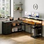lymon 61.02'' w height adjustable l-shaped computer desk